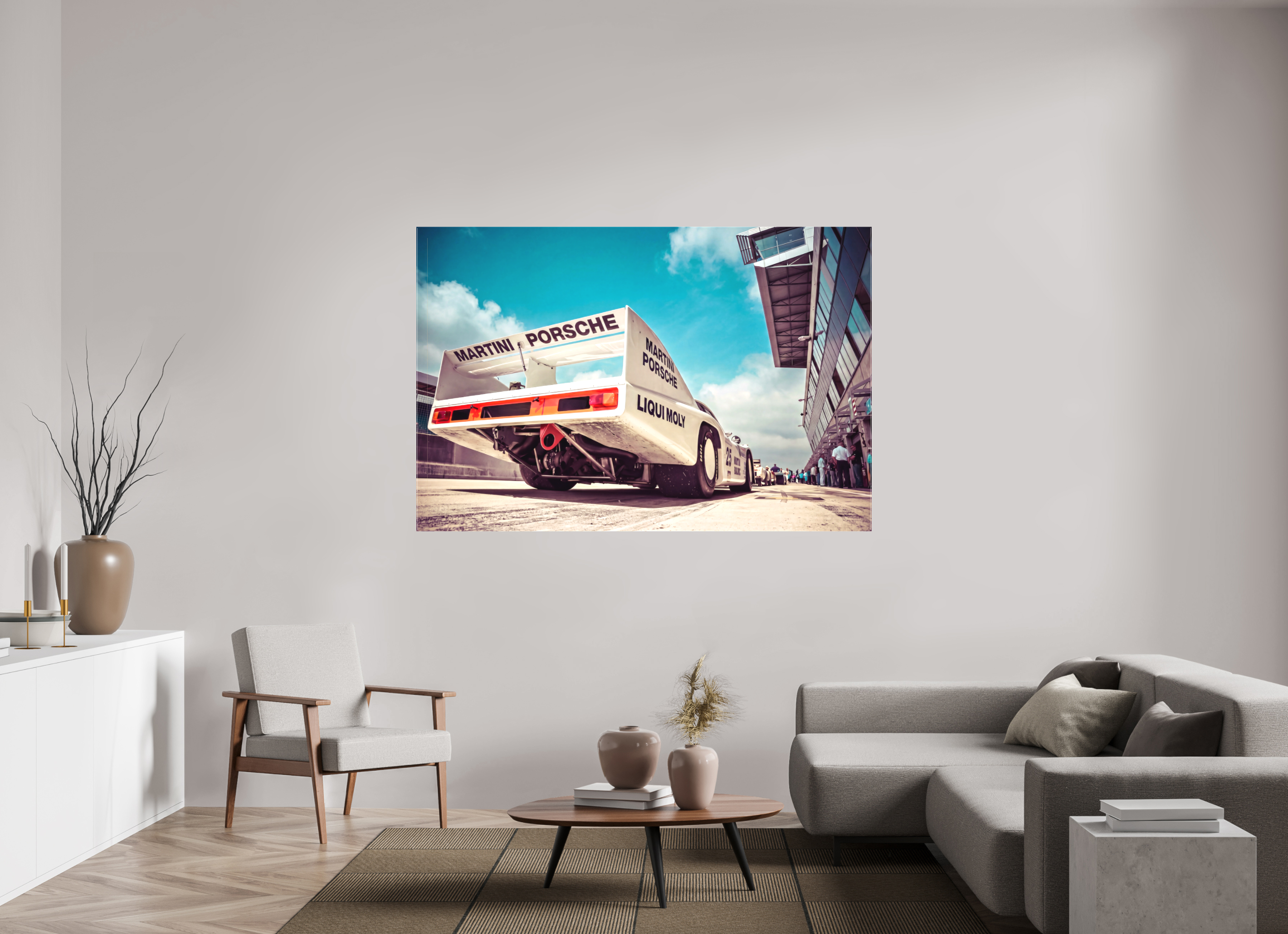 180 x 120 cm, Leinwand matt Le Mans - Porsche 936