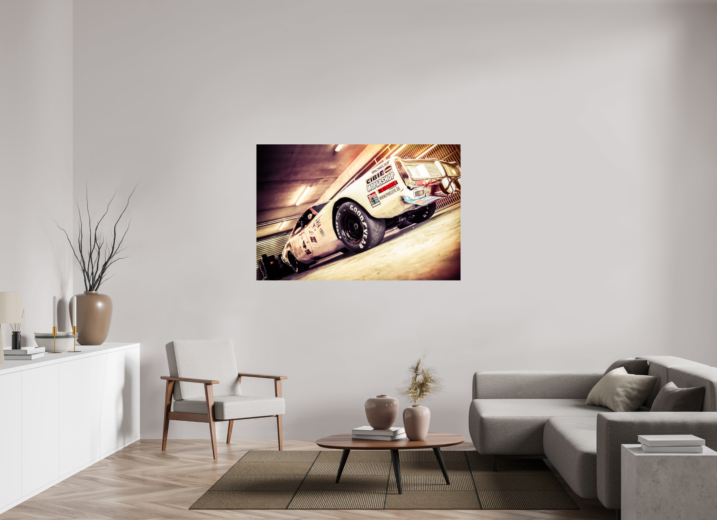 150 x 100 cm, Photo Print On Fuji Crystal DP II Le Mans 24 Heures du Mans Racing - Dodge Charger II