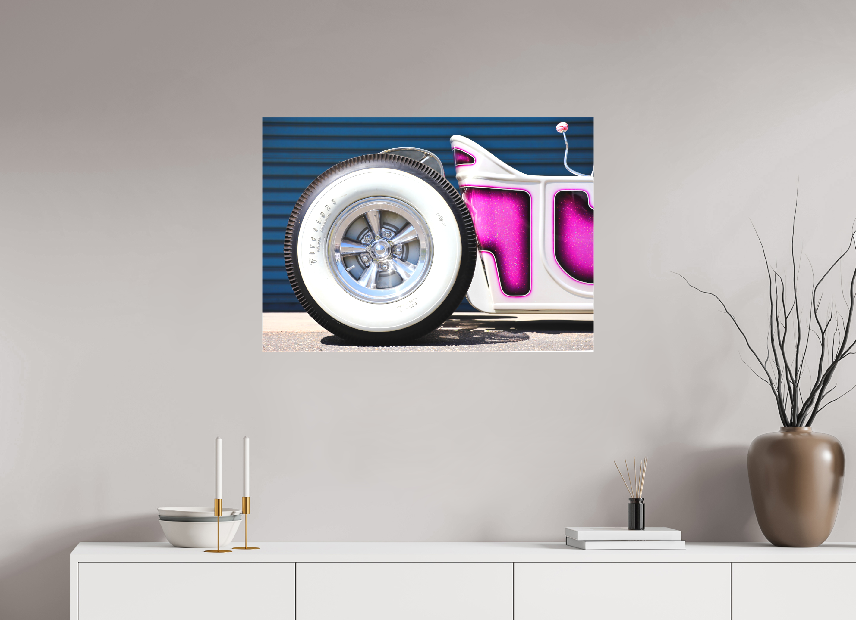 DIN A1 (84,1 x 59,4 cm), Leinwand matt Hot Rod Signapore Sling II