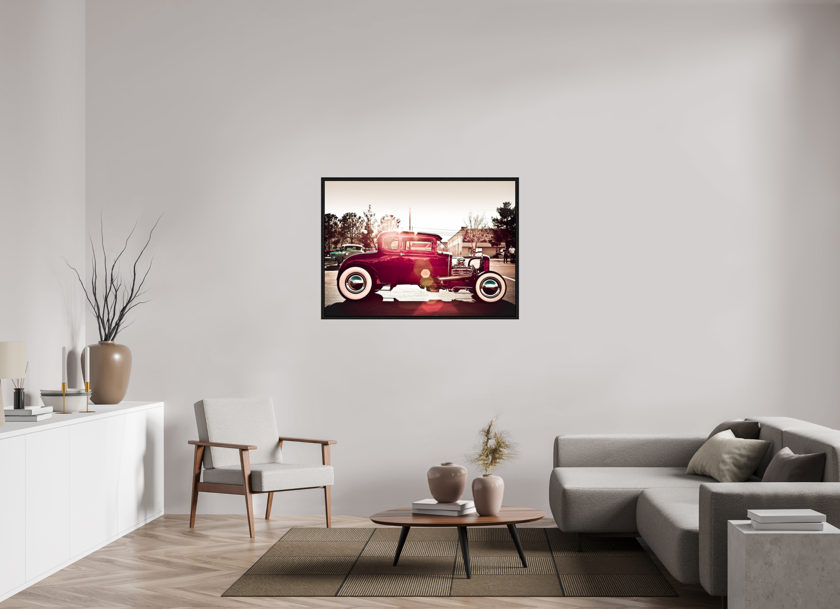 DIN A0 (118,9 x 84,1 cm), Floater Frame Red Hot Rod