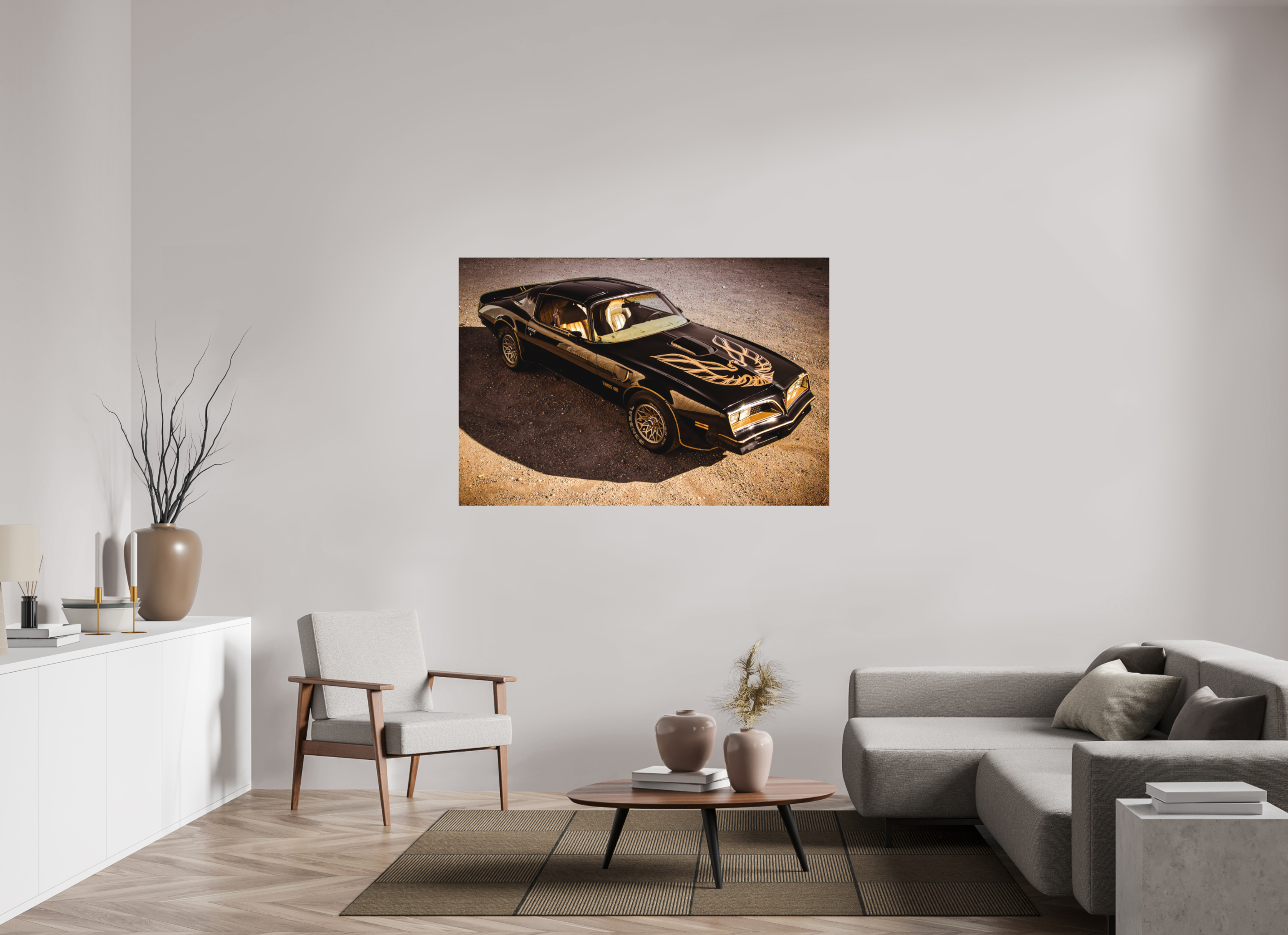 150 x 100 cm, Leinwand matt Pontiac Trans Am Firebird | Bandit