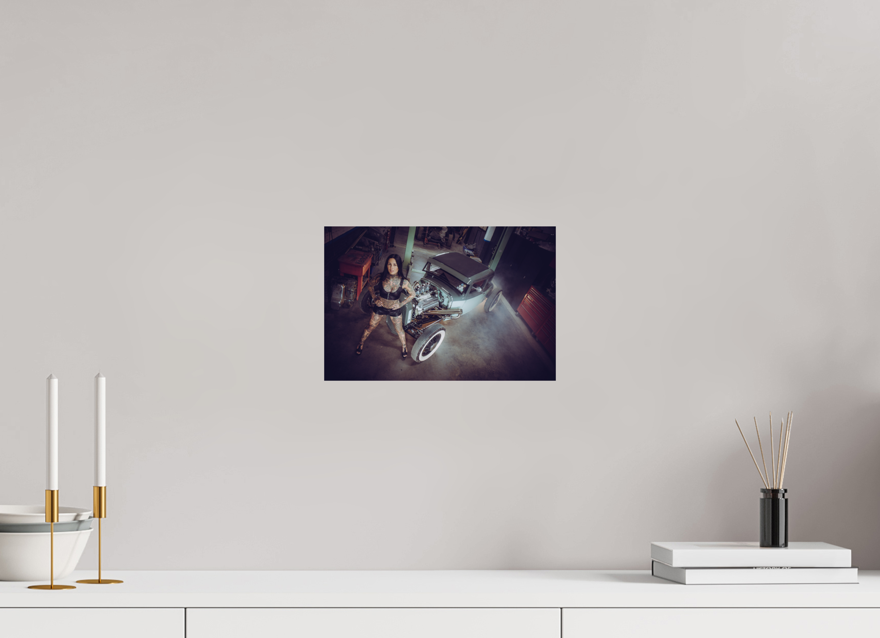 30 x 20 cm, Photo Print On Fuji Crystal DP II Femke Fatale Green Hot Rod