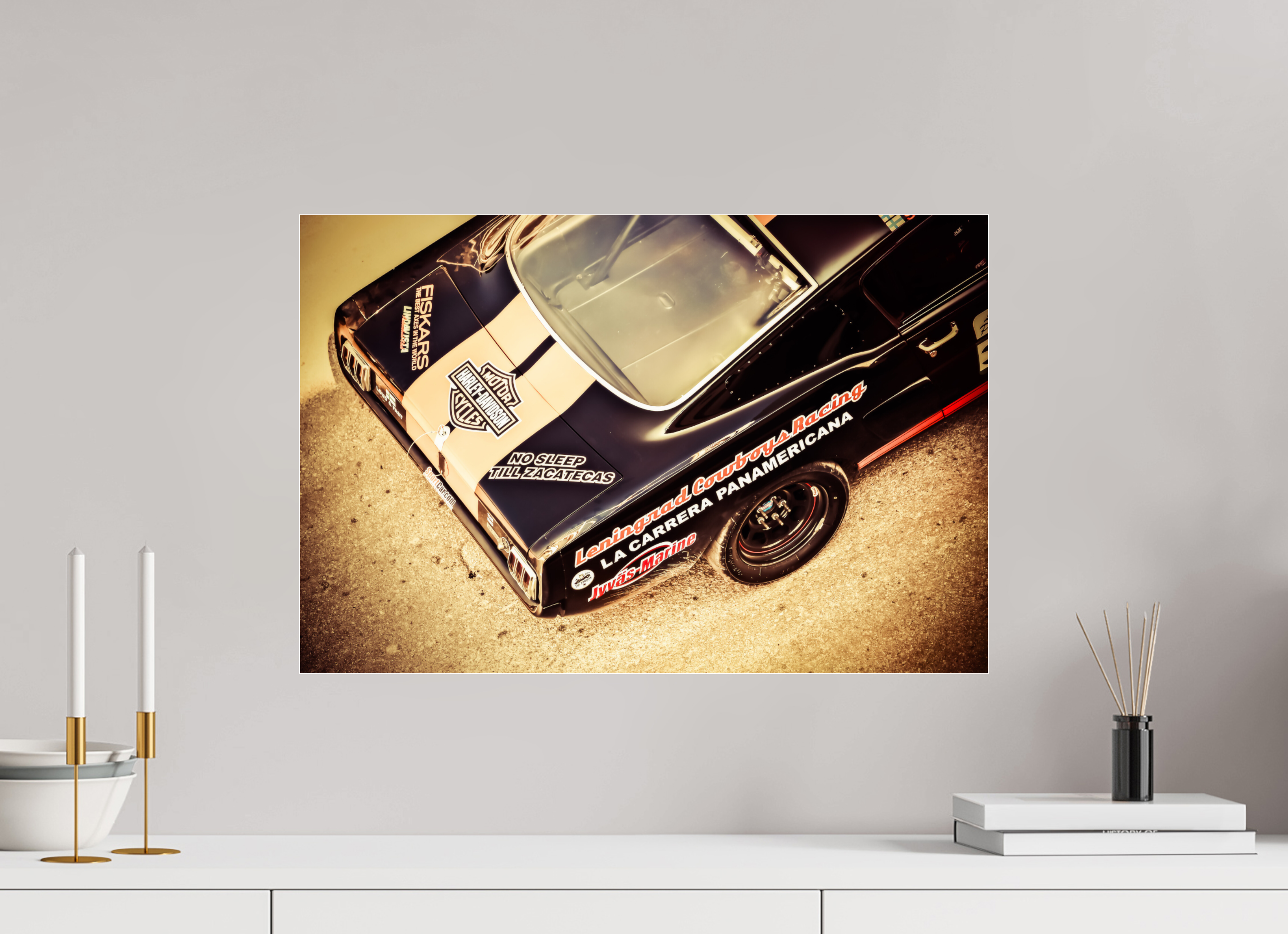 60 x 40 cm, Photo Print Under Acrylic Glass La Carrera Panamerica Mexico - II