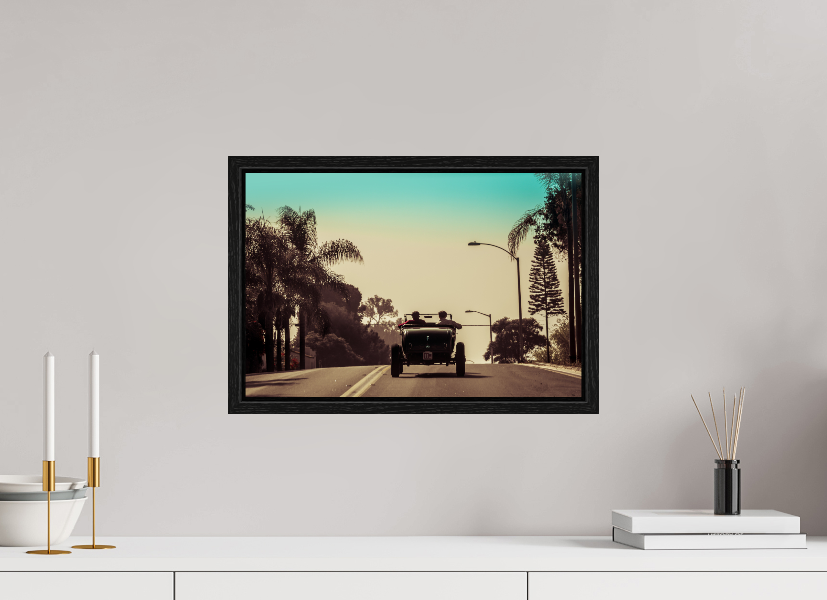 45 x 30 cm, Floater Frame Hot Rod Ridin' SoCal