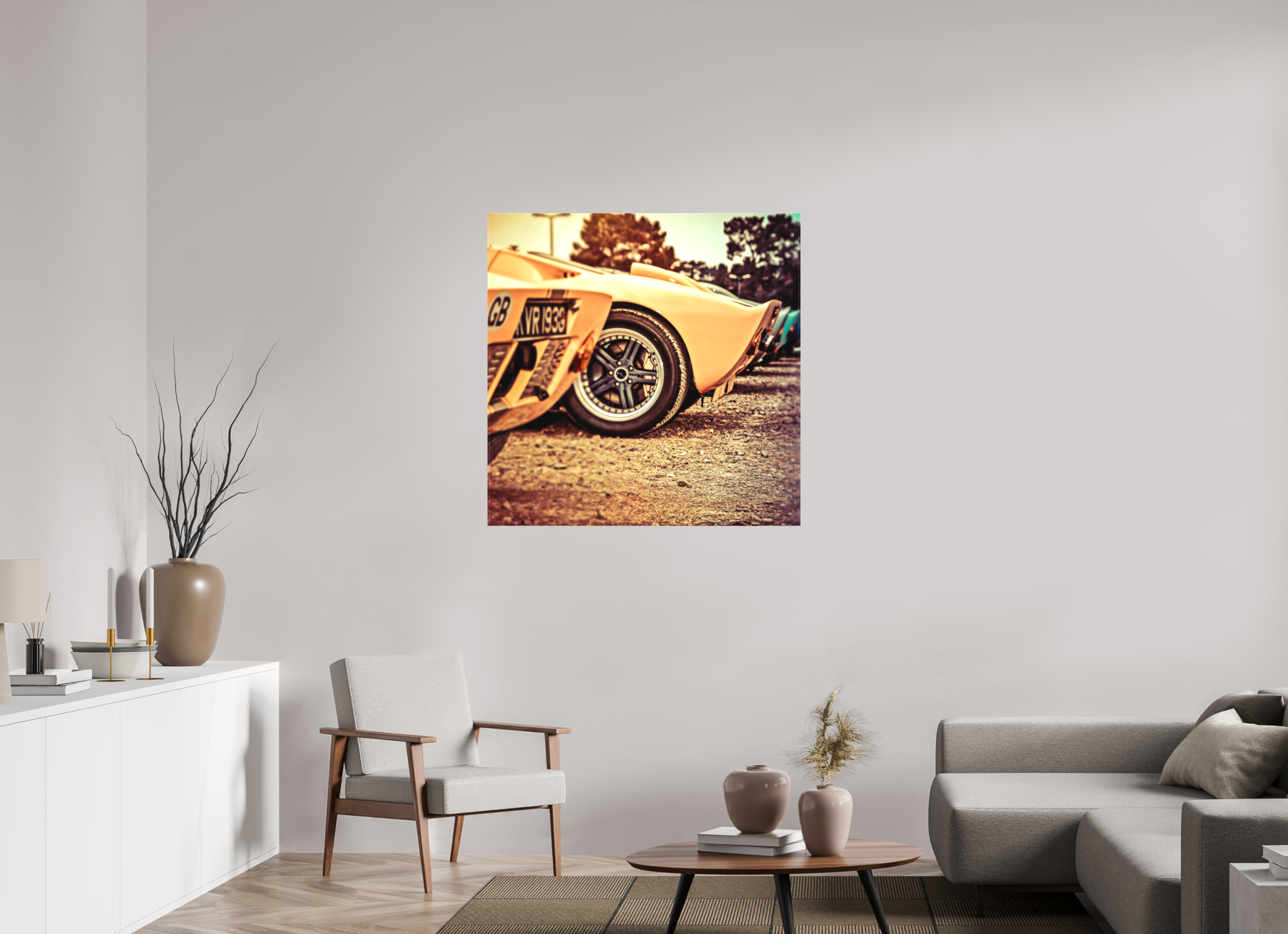 100 x 100 cm, Leinwand matt Le Mans 24 Heures du Mans Racing - Ford