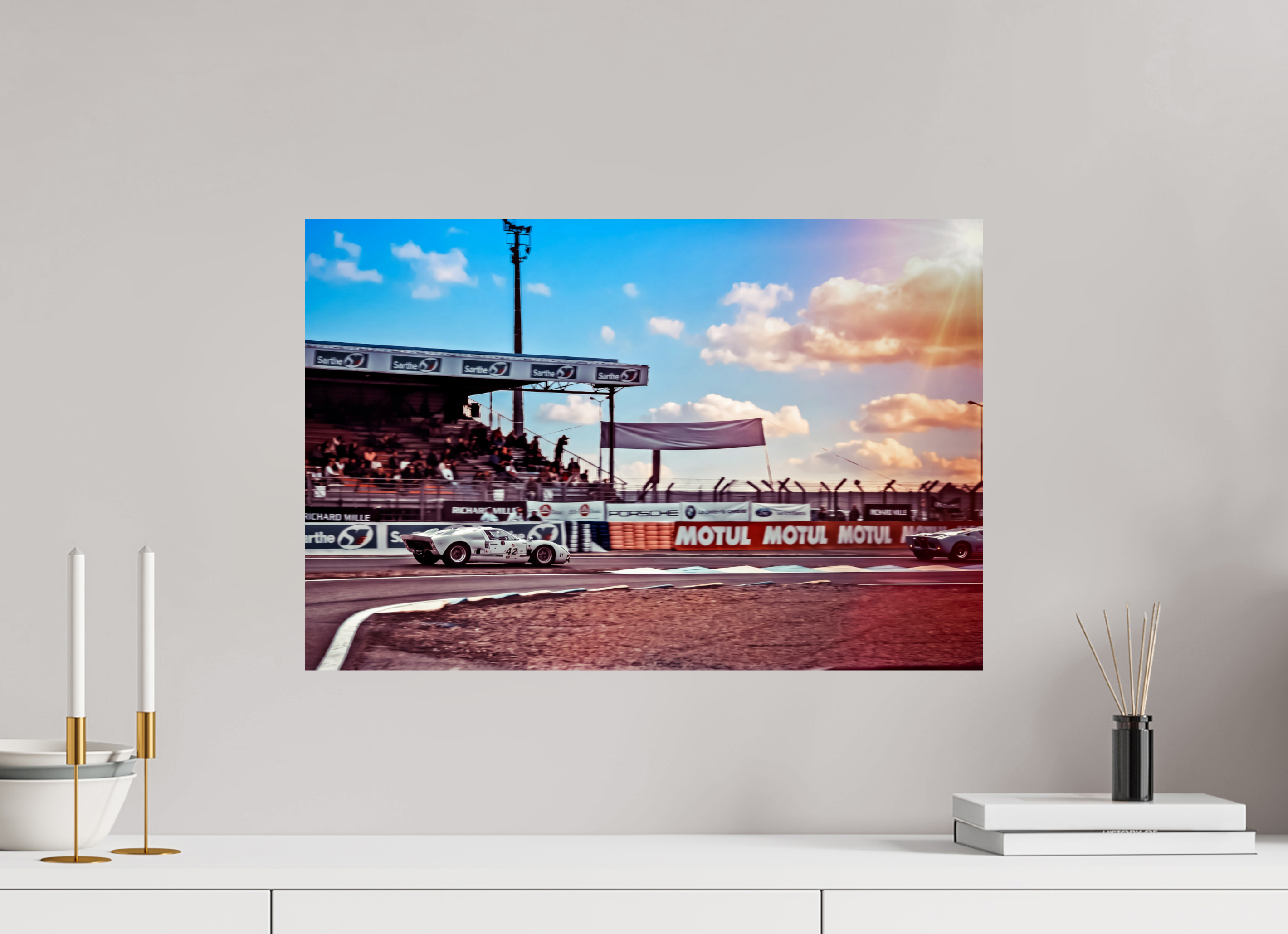 60 x 40 cm, Photo Print On Fuji Crystal DP II Le Mans - Ford GT40