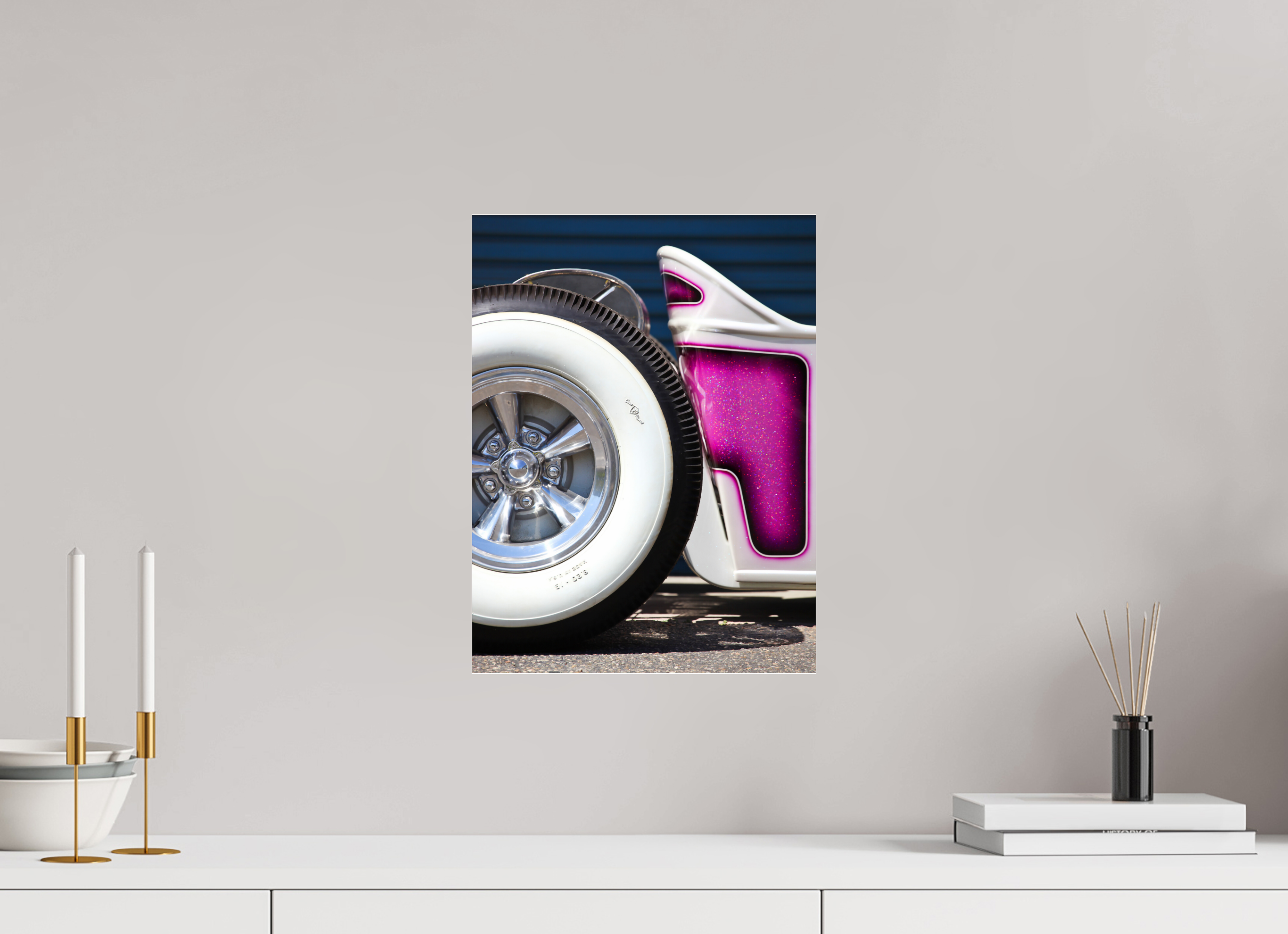30 x 40 cm, Photo Print Under Acrylic Glass Hot Rods: Singapore Sling