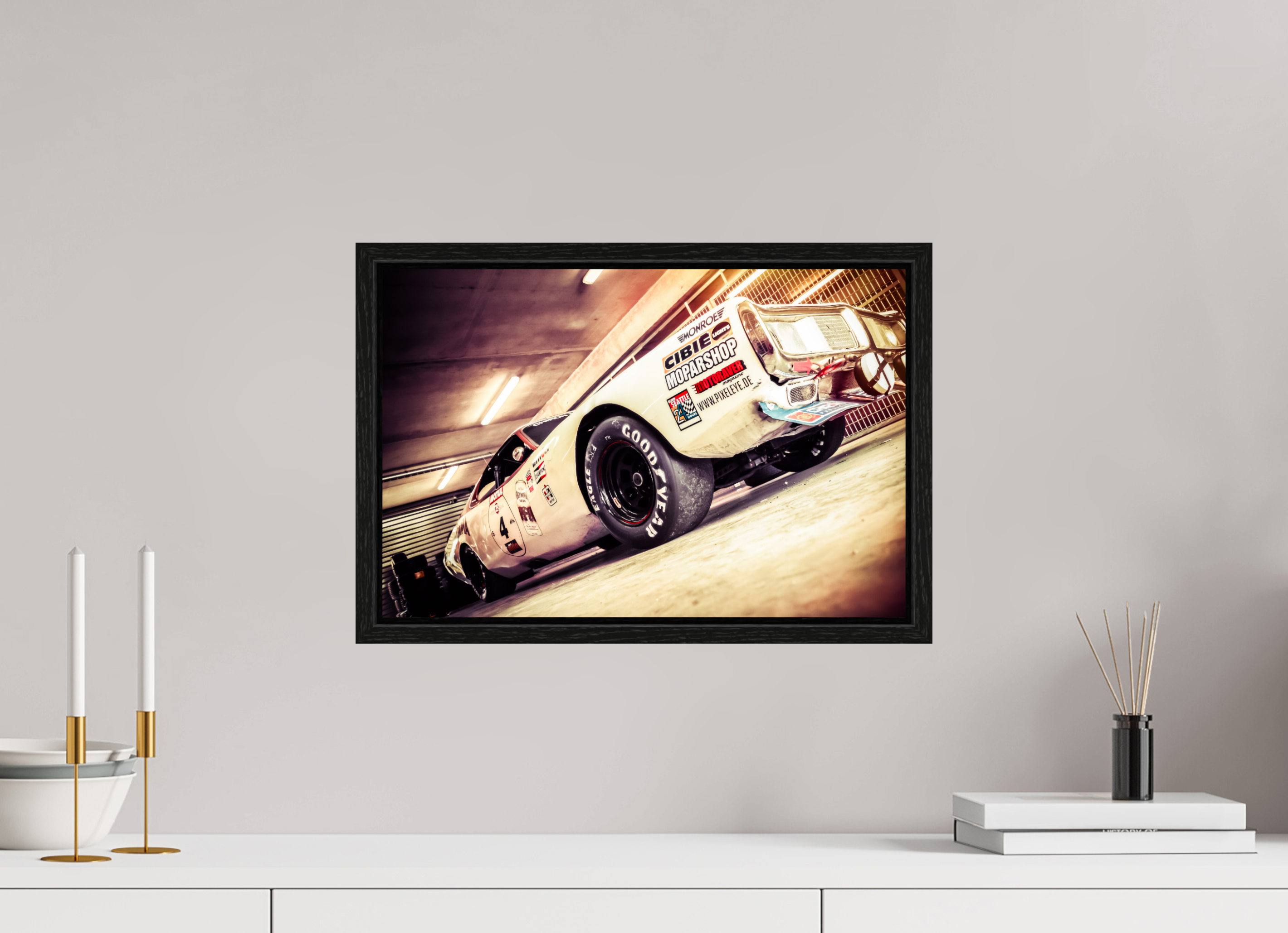 45 x 30 cm, Floater Frame Le Mans 24 Heures du Mans Racing - Dodge Charger II