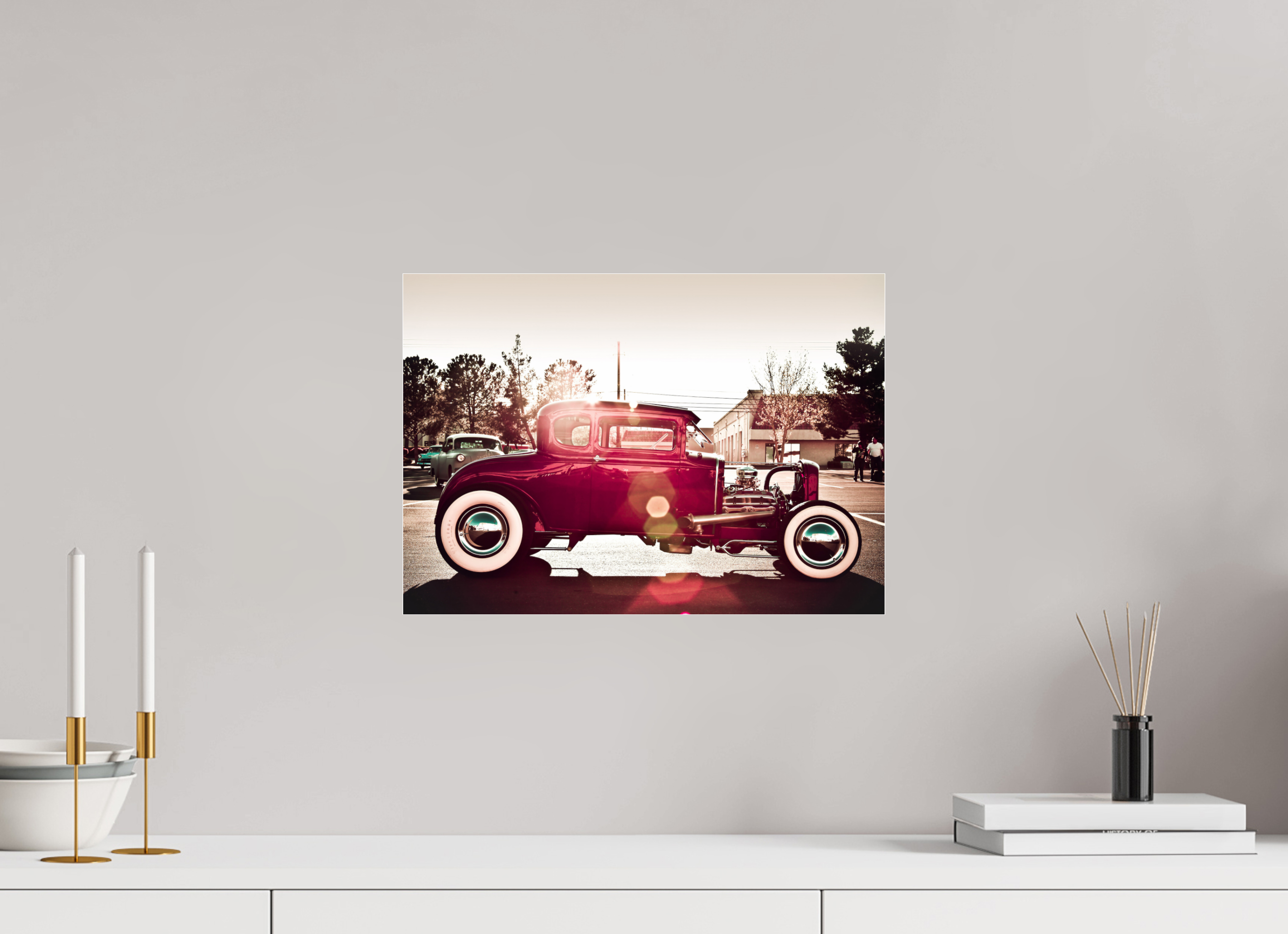 DIN A3 (42 x 29,7 cm), Photo Print Under Acrylic Glass Red Hot Rod