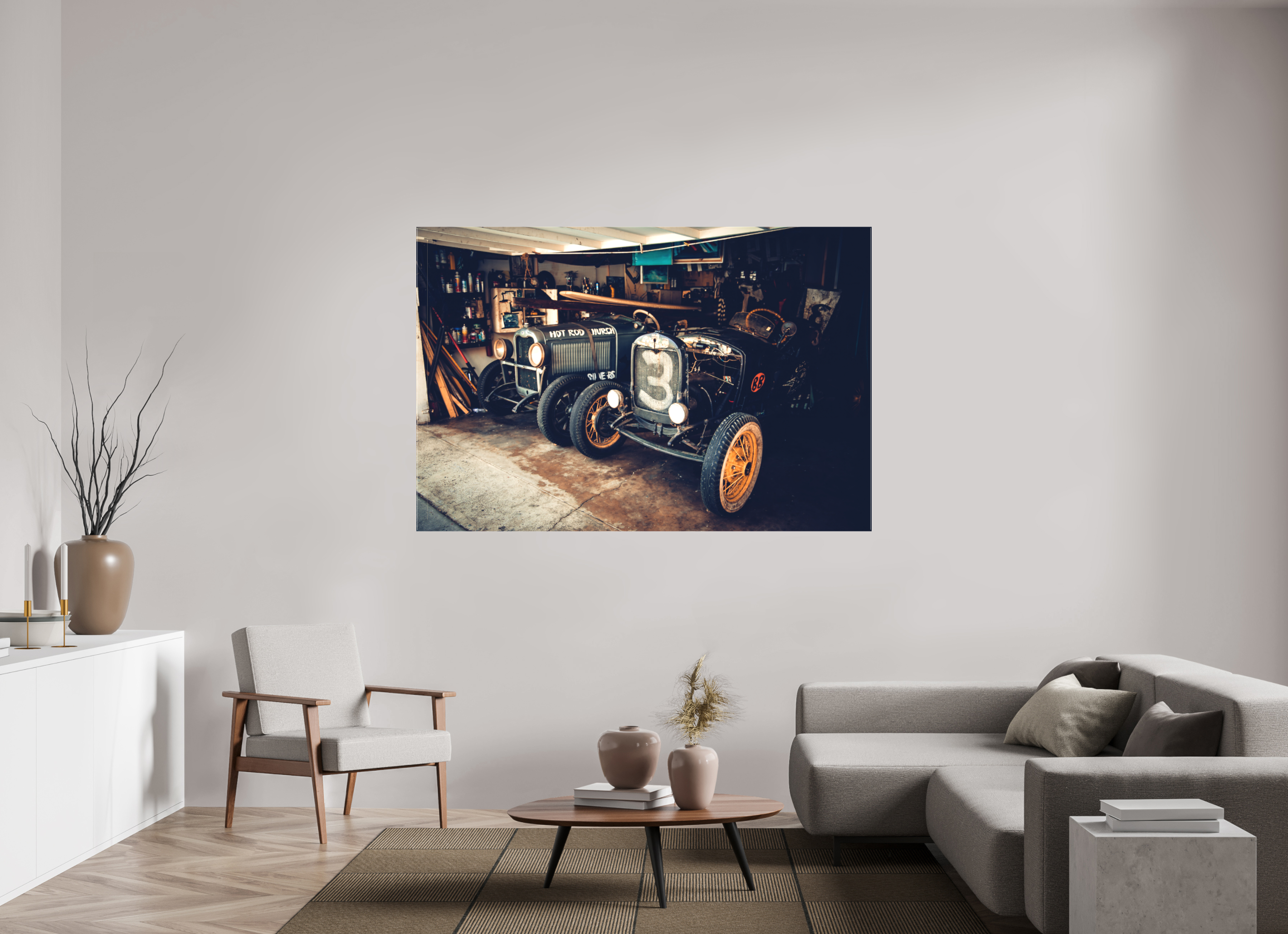 180 x 120 cm, Leinwand matt New York Garage
