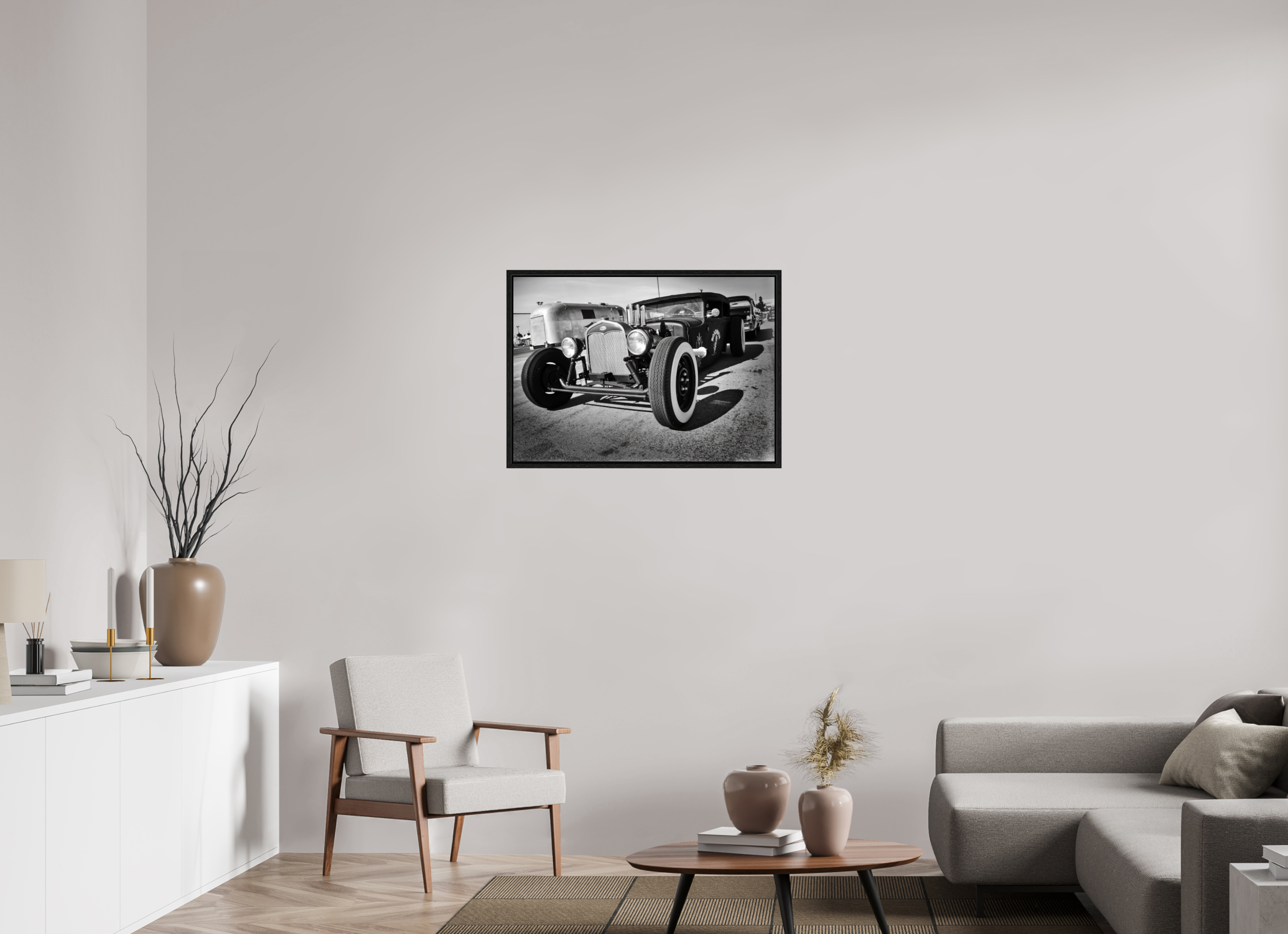 DIN A1 (84,1 x 59,4 cm), Floater Frame The Black Hot Rod