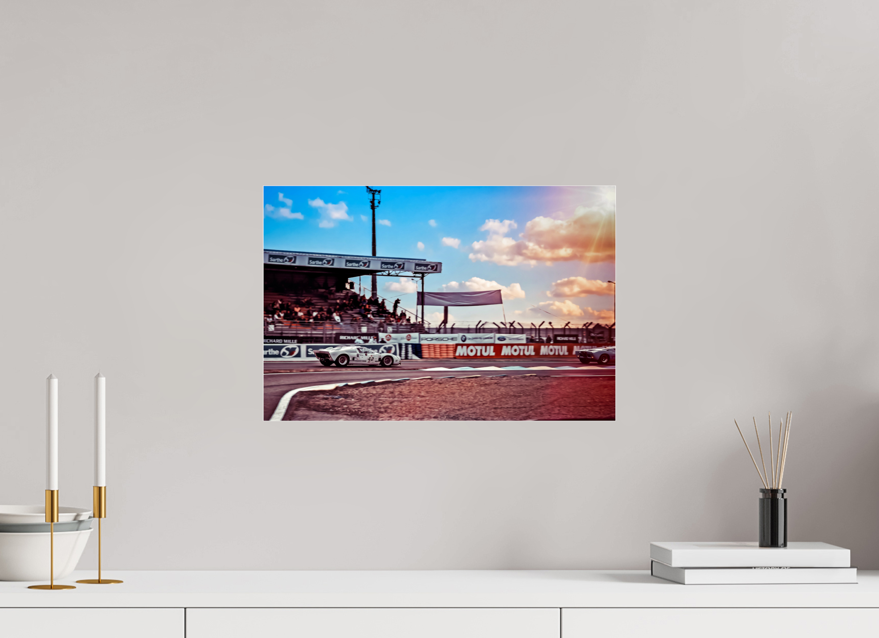 45 x 30 cm, Photo Print Under Acrylic Glass Le Mans - Ford GT40