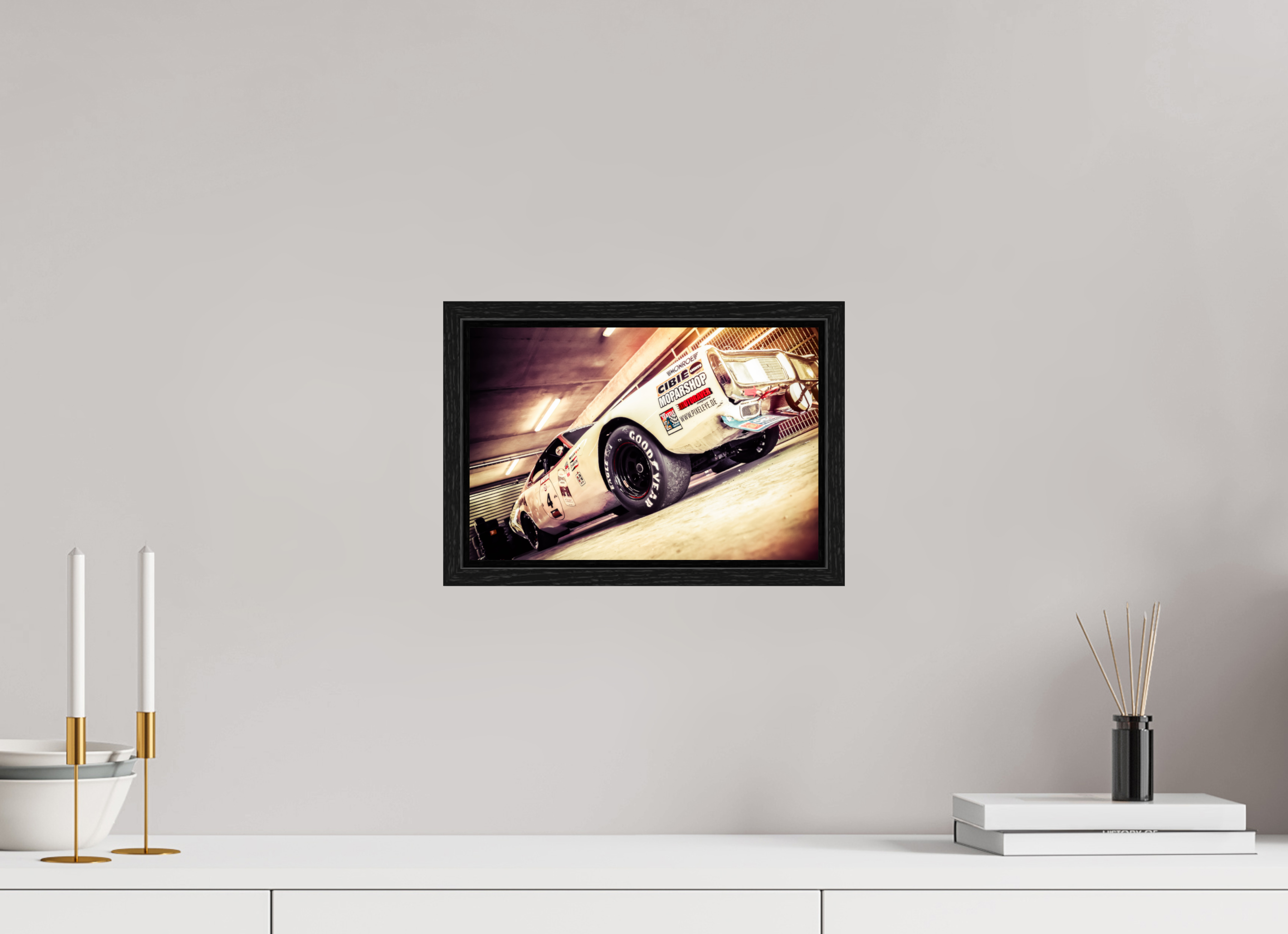 30 x 20 cm, Floater Frame Le Mans 24 Heures du Mans Racing - Dodge Charger II