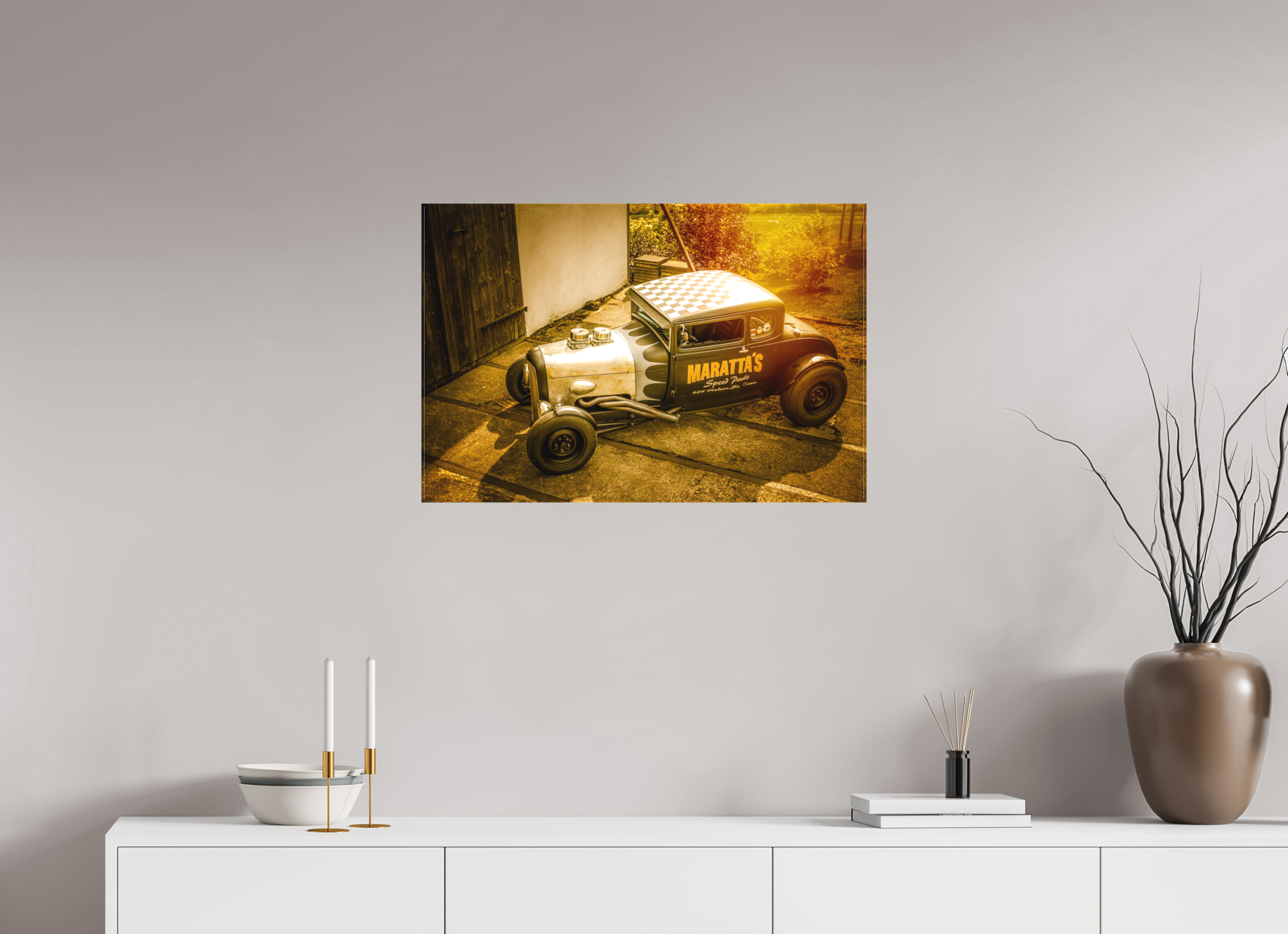 75 x 50 cm, Leinwand matt Hot Rod Maratta