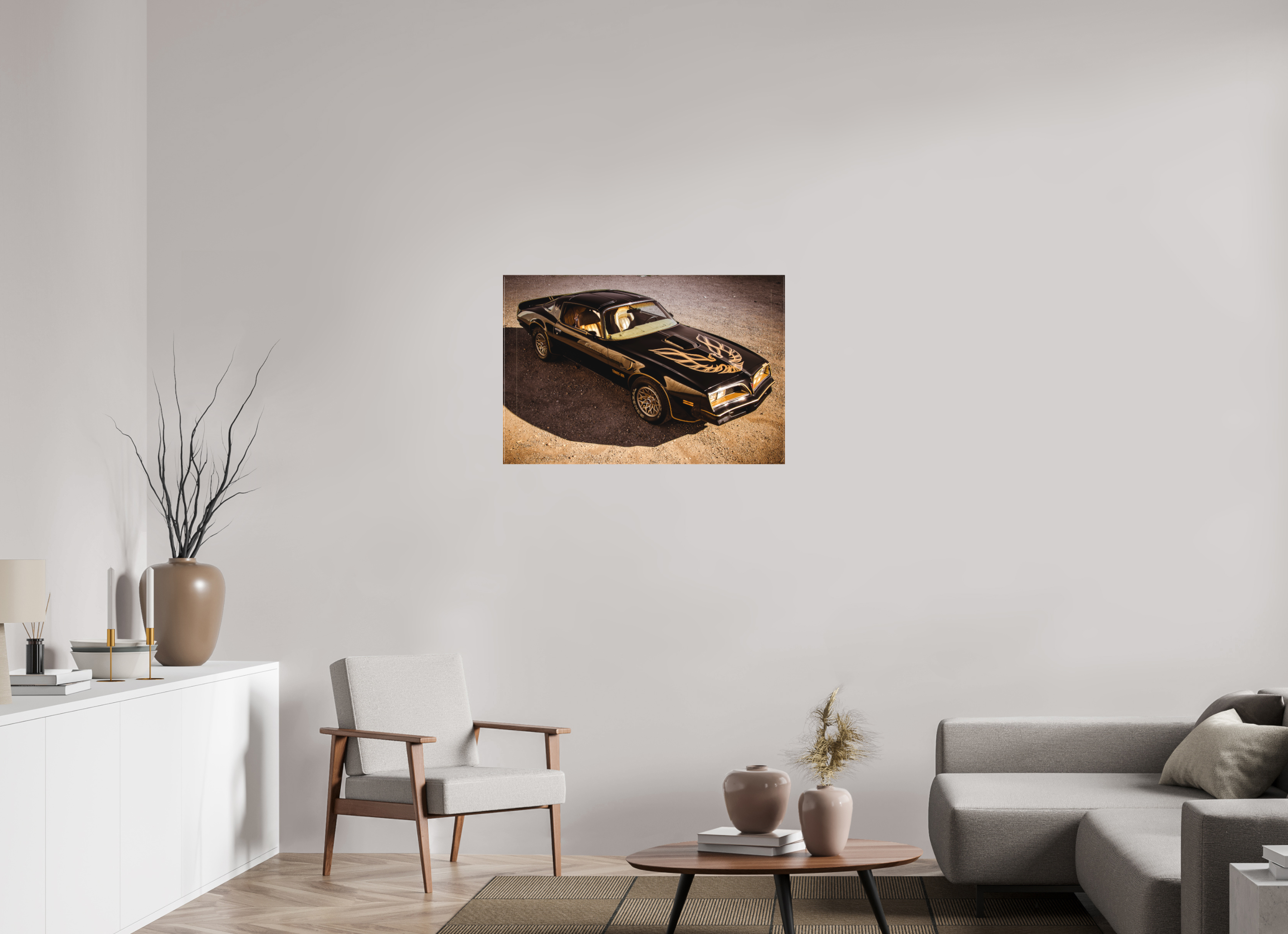 90 x 60 cm, Leinwand matt Pontiac Trans Am Firebird | Bandit