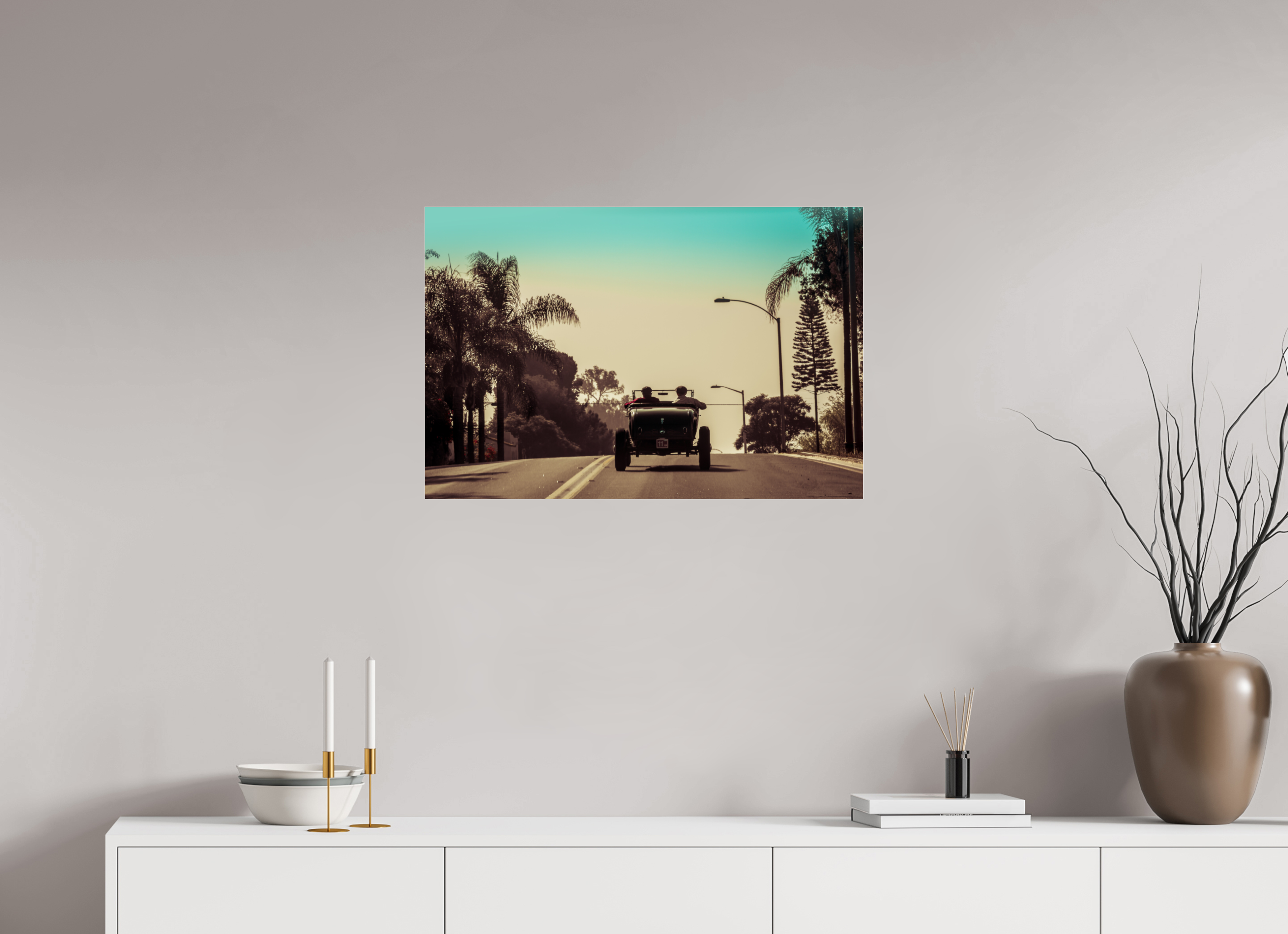 75 x 50 cm, Photo Print Under Acrylic Glass Hot Rod Ridin' SoCal