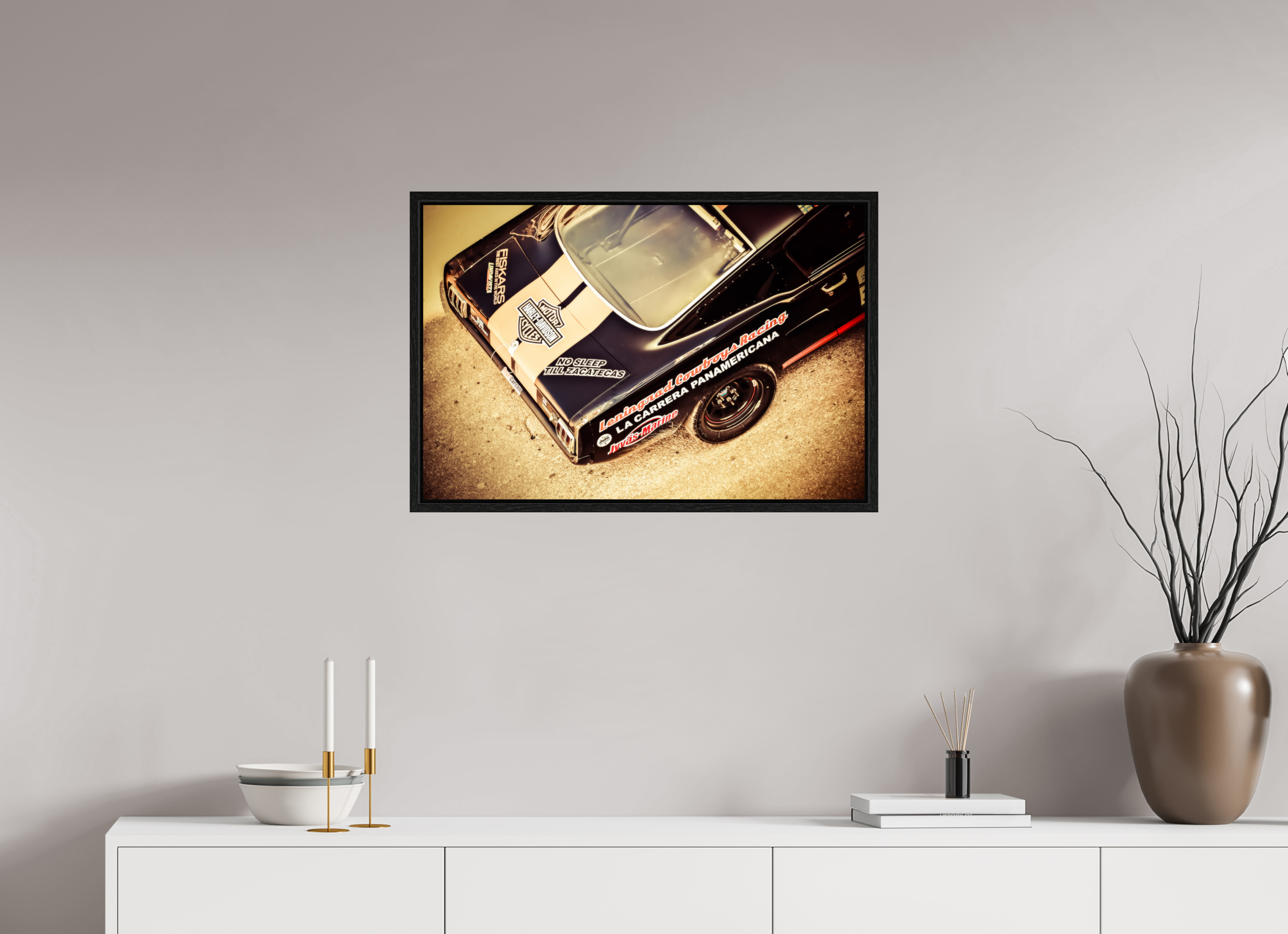 75 x 50 cm, Floater Frame La Carrera Panamerica Mexico - II