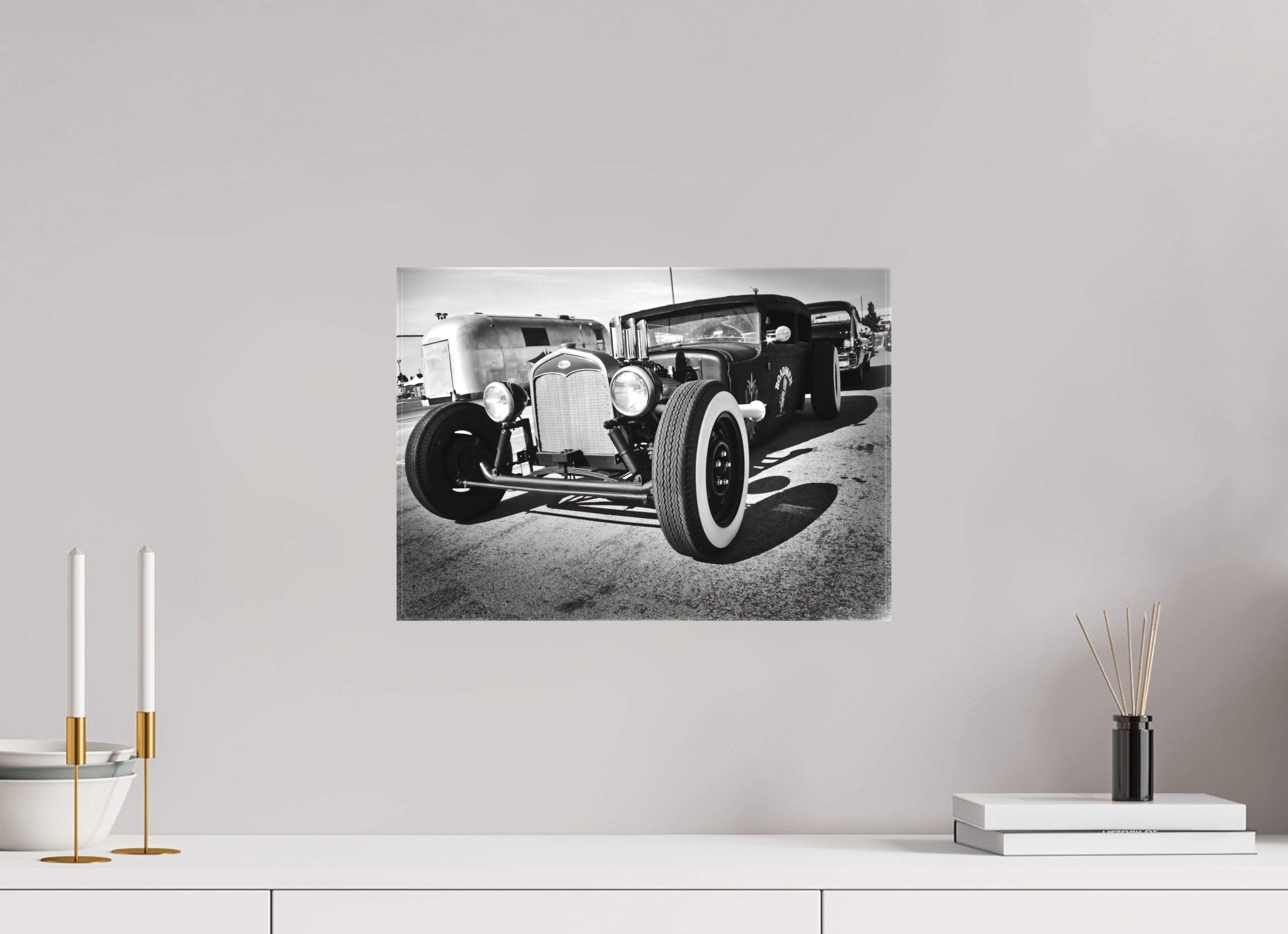 DIN A3 (42 x 29,7 cm), Leinwand matt The Black Hot Rod