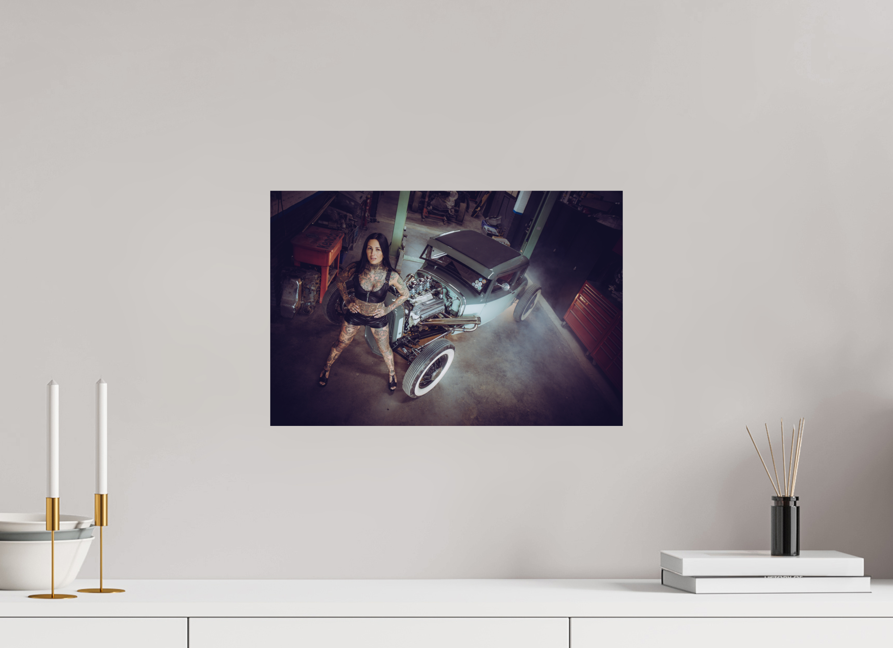 45 x 30 cm, Photo Print On Fuji Crystal DP II Femke Fatale Green Hot Rod