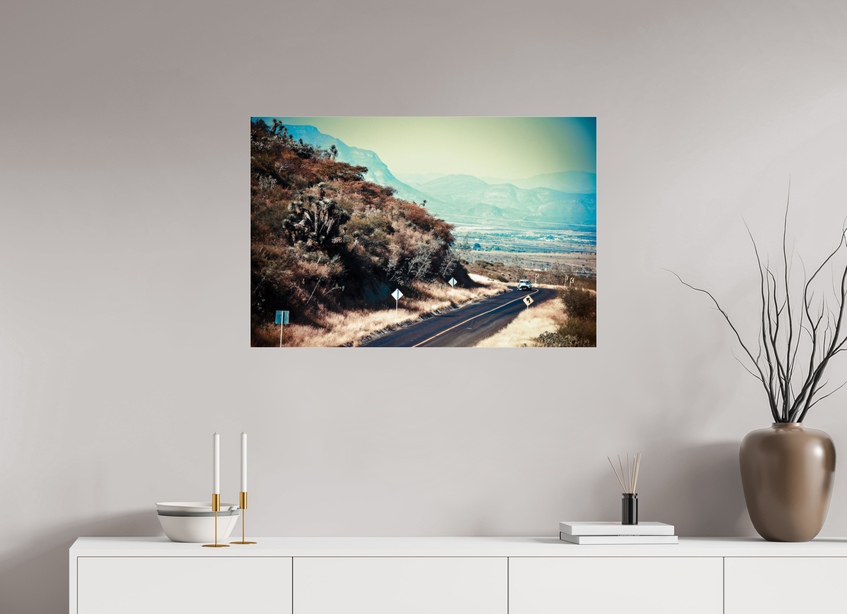 90 x 60 cm, Photo Print Under Acrylic Glass La Carrera Panamerica Mexico - V