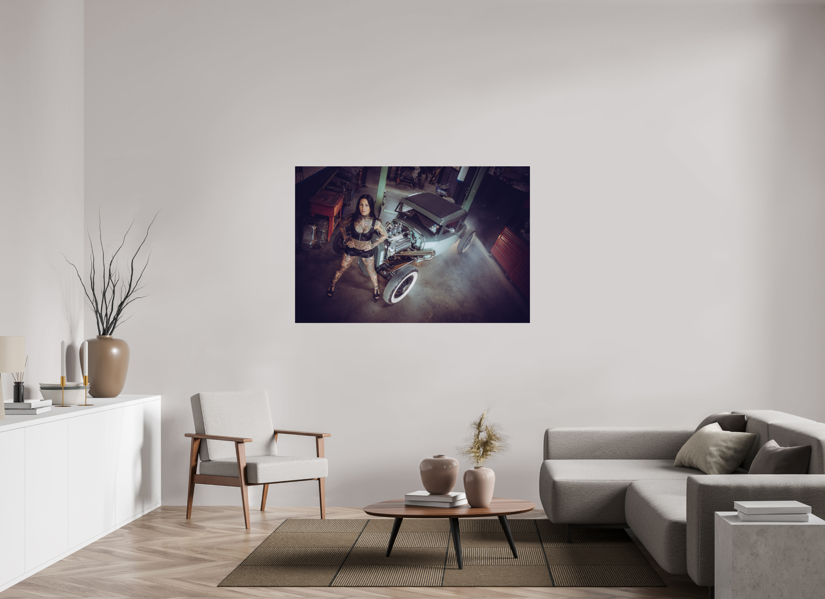 150 x 100 cm, Photo Print On Fuji Crystal DP II Femke Fatale Green Hot Rod