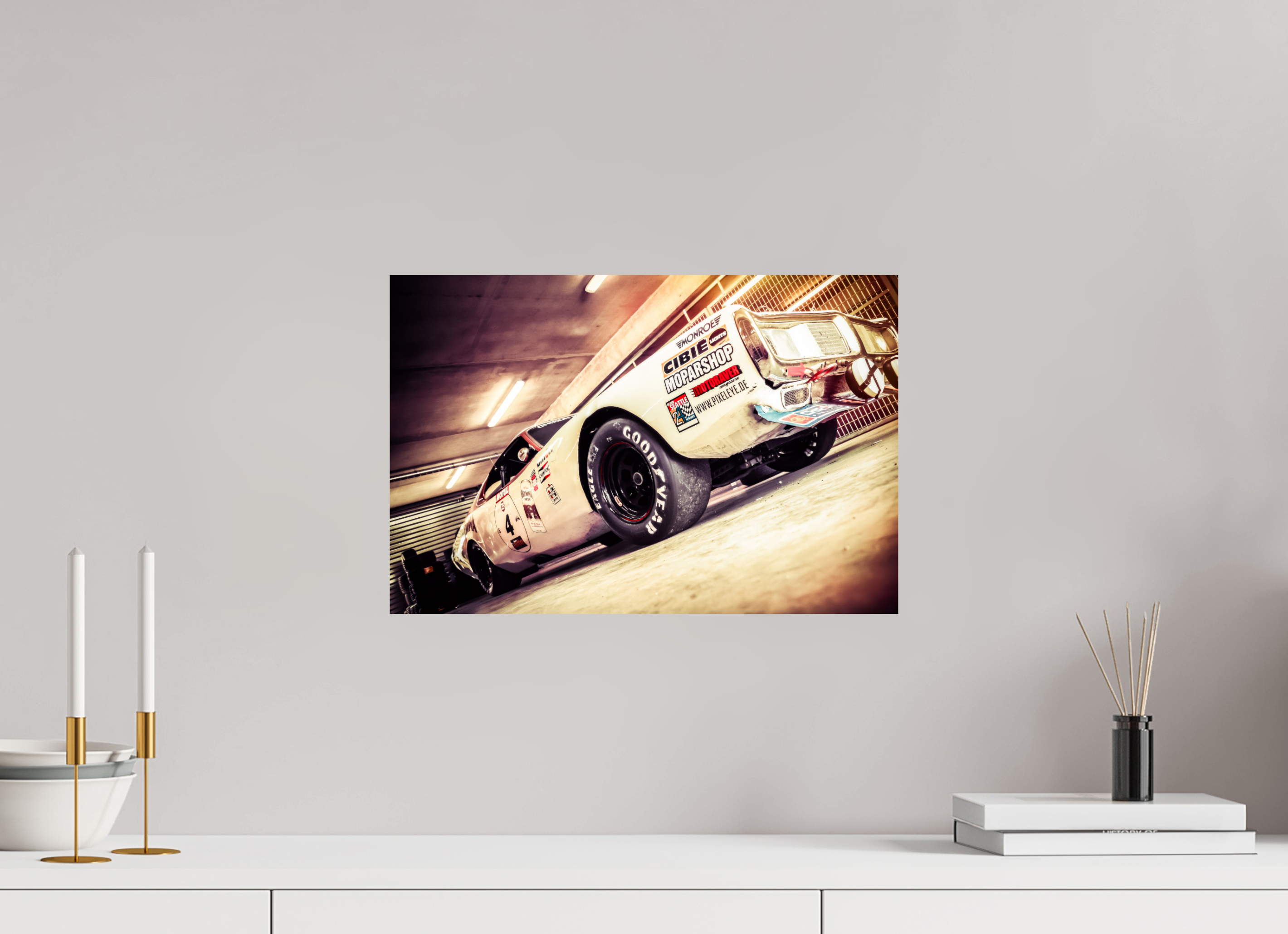 45 x 30 cm, Photo Print On Fuji Crystal DP II Le Mans 24 Heures du Mans Racing - Dodge Charger II