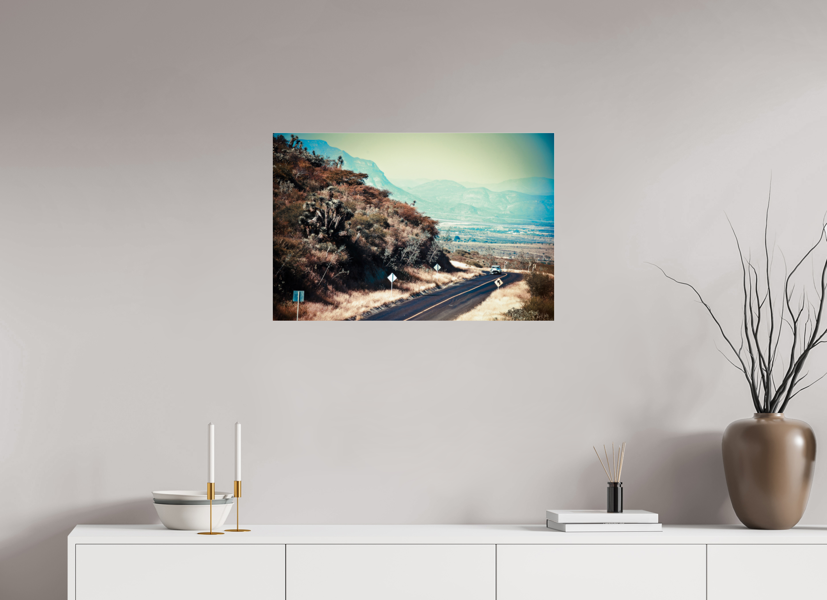 75 x 50 cm, Photo Print Under Acrylic Glass La Carrera Panamerica Mexico - V