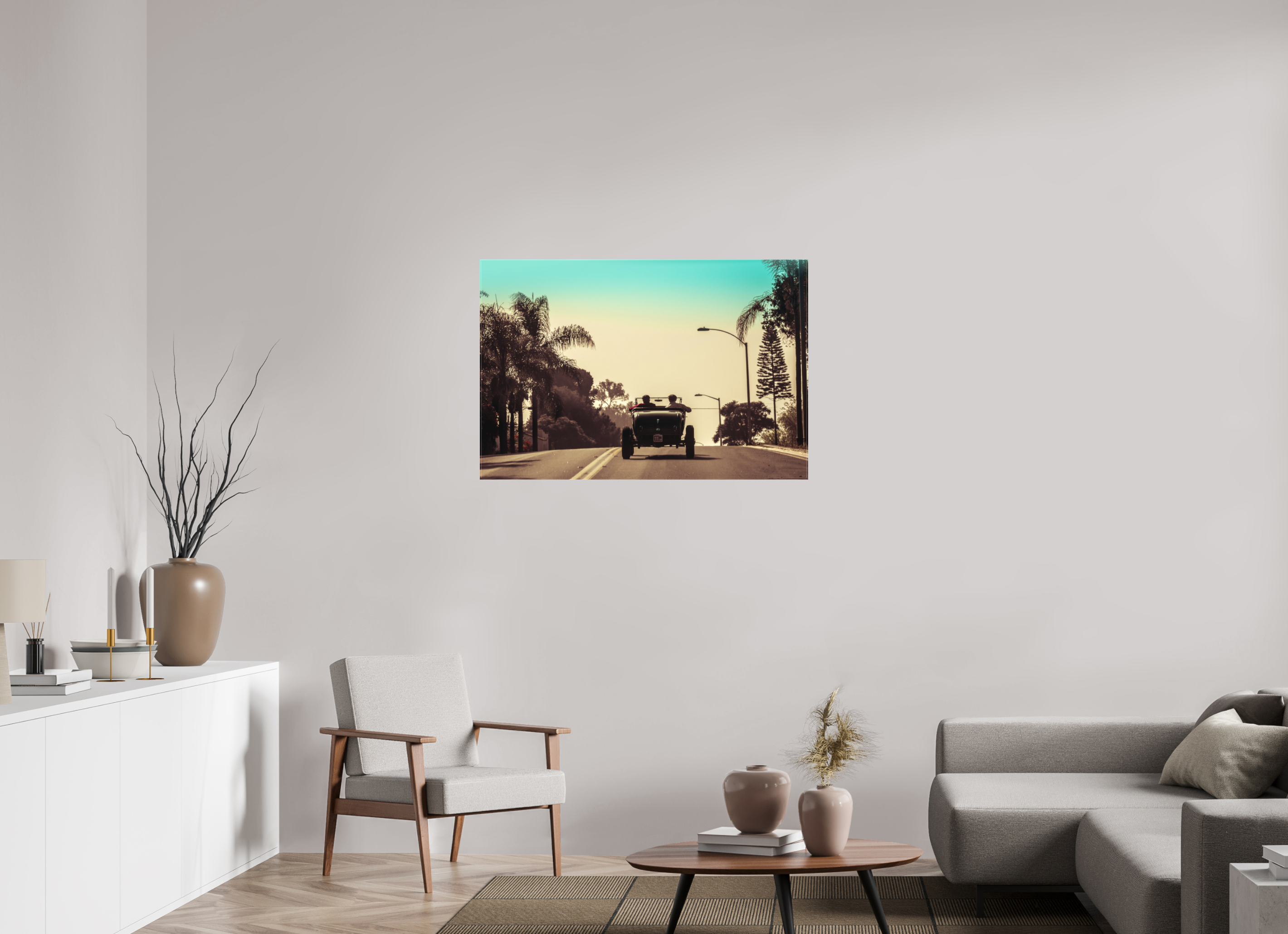 105 x 70 cm, Leinwand matt Hot Rod Ridin' SoCal
