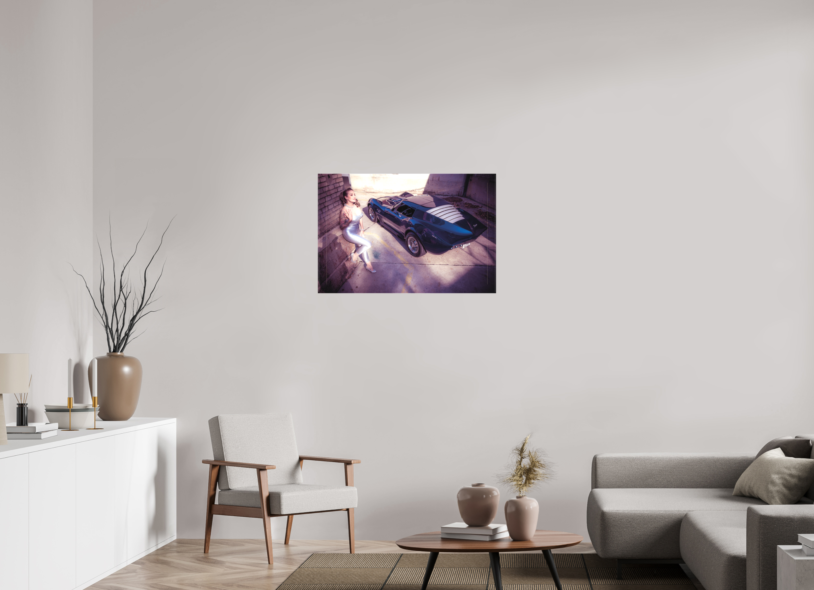 90 x 60 cm, Leinwand matt Zoe Scarlett Maka Shark II