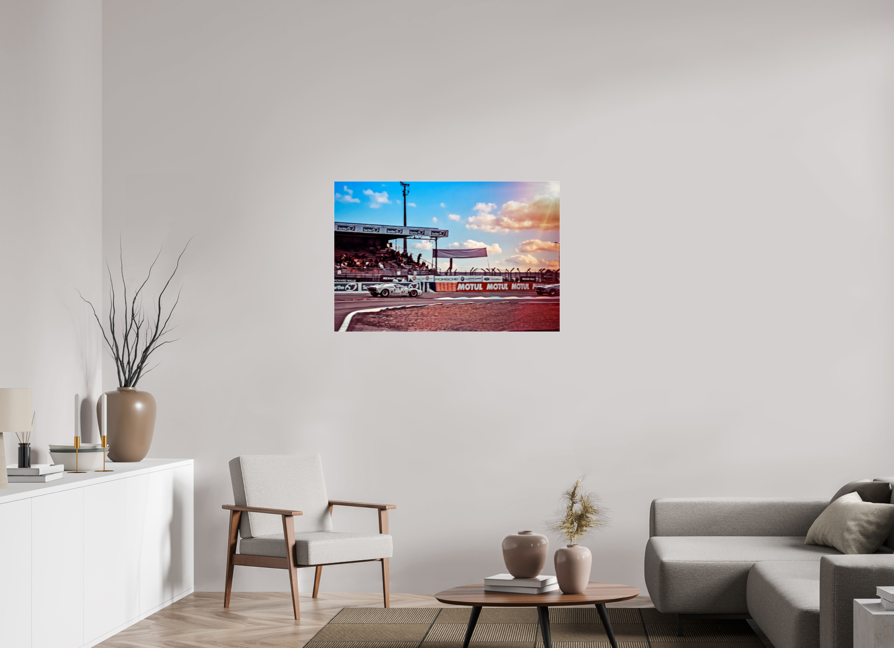 105 x 70 cm, Photo Print Under Acrylic Glass Le Mans - Ford GT40