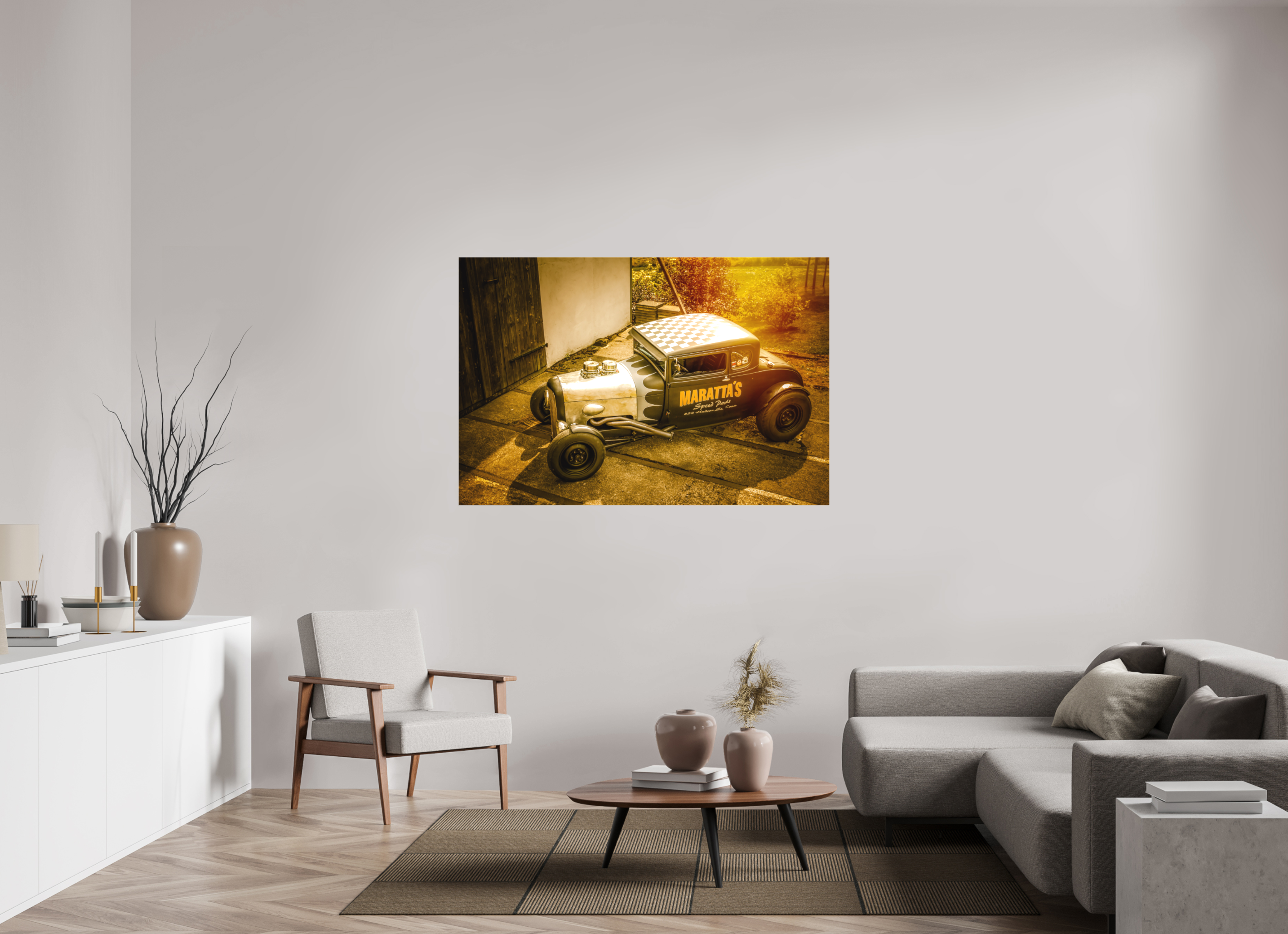150 x 100 cm, Leinwand matt Hot Rod Maratta