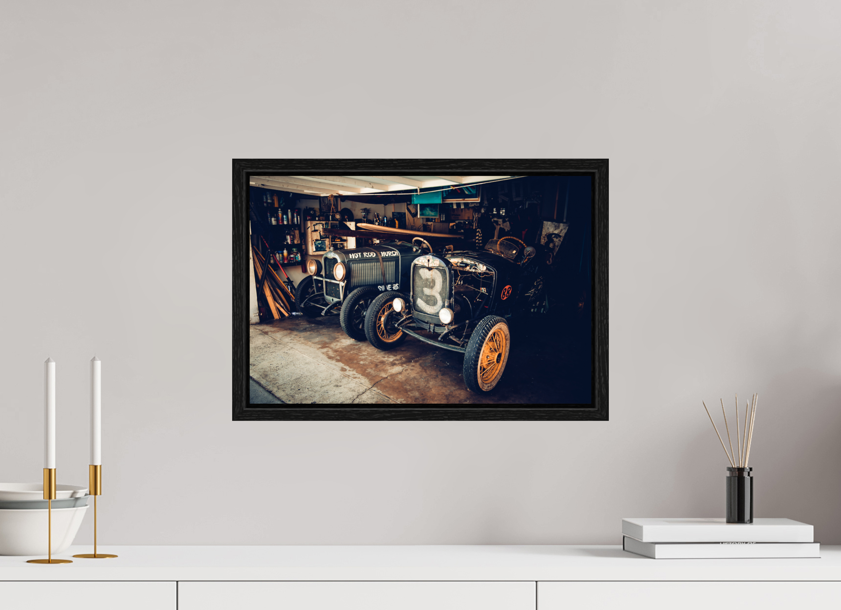 45 x 30 cm, Floater Frame New York Garage