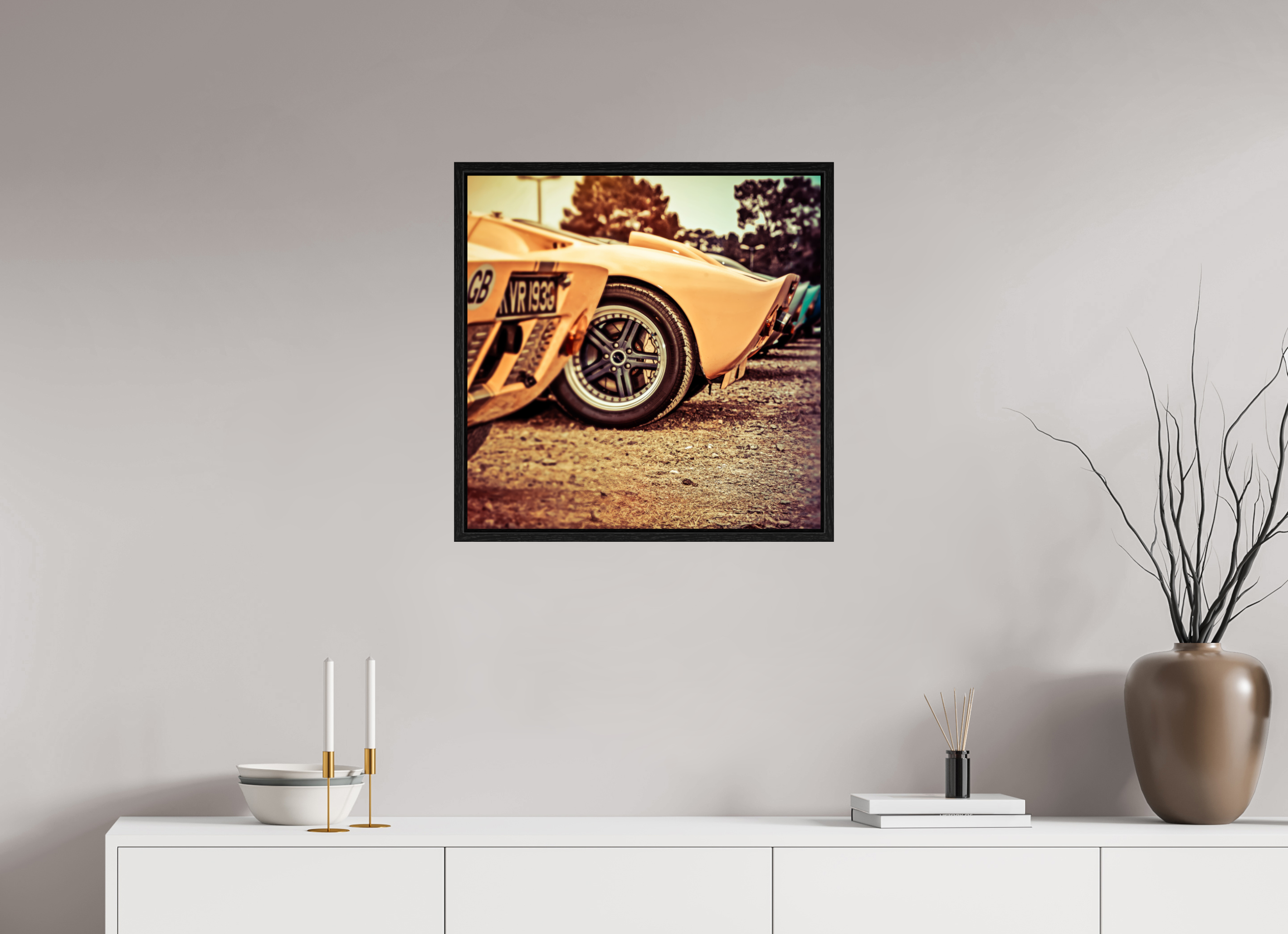 60 x 60 cm, Floater Frame Le Mans 24 Heures du Mans Racing - Ford