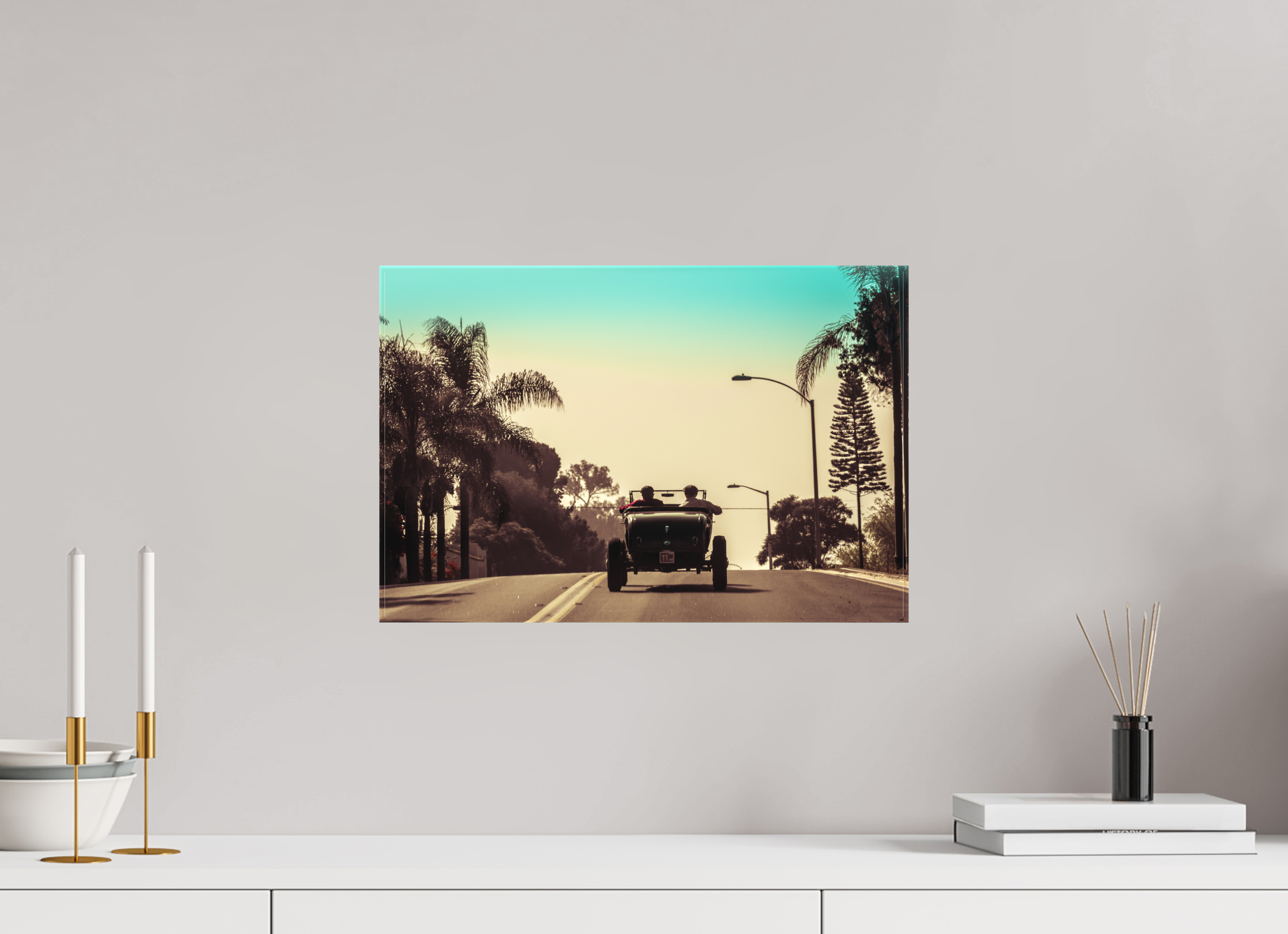 45 x 30 cm, Leinwand matt Hot Rod Ridin' SoCal