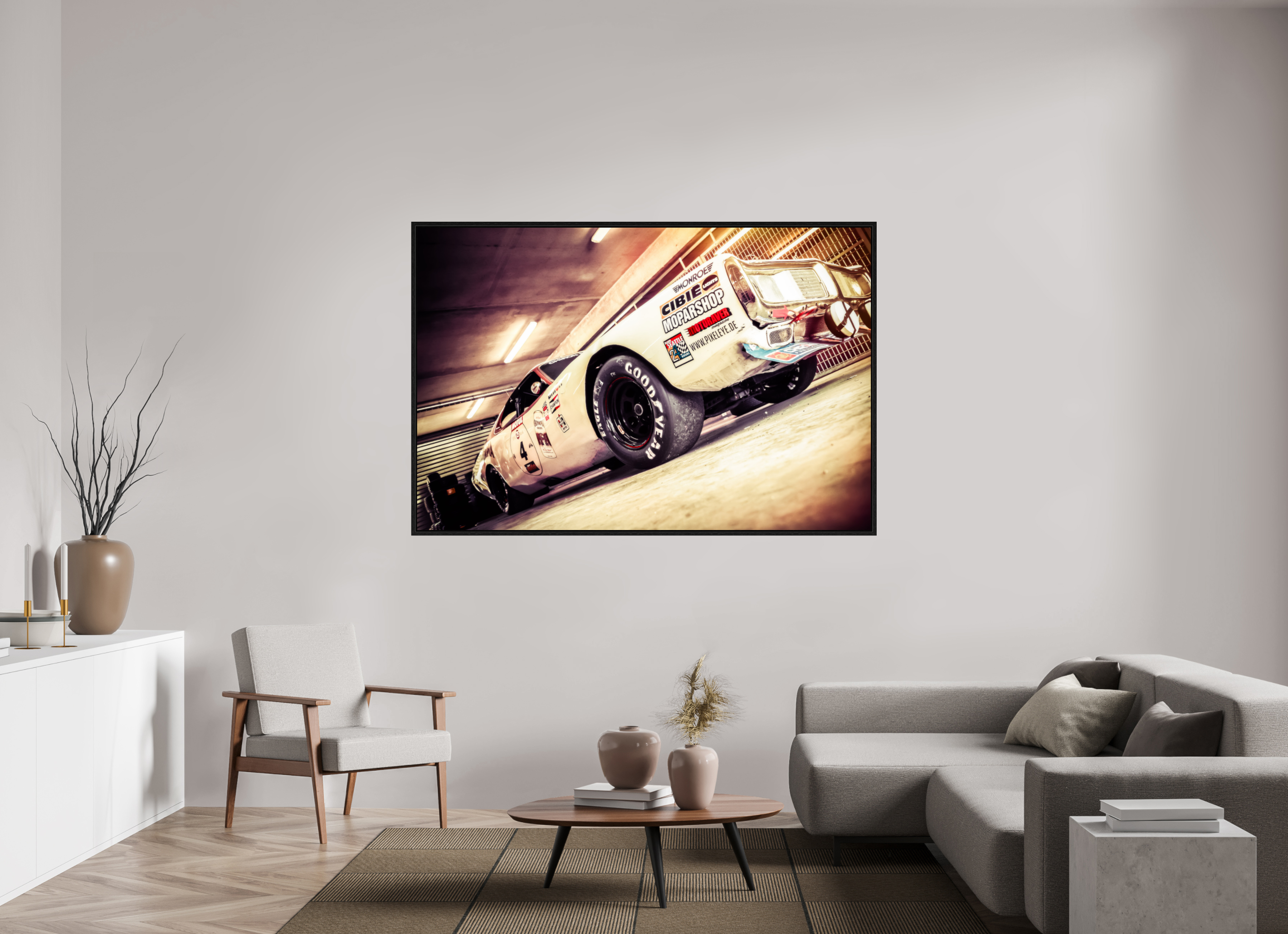 180 x 120 cm, Floater Frame Le Mans 24 Heures du Mans Racing - Dodge Charger II
