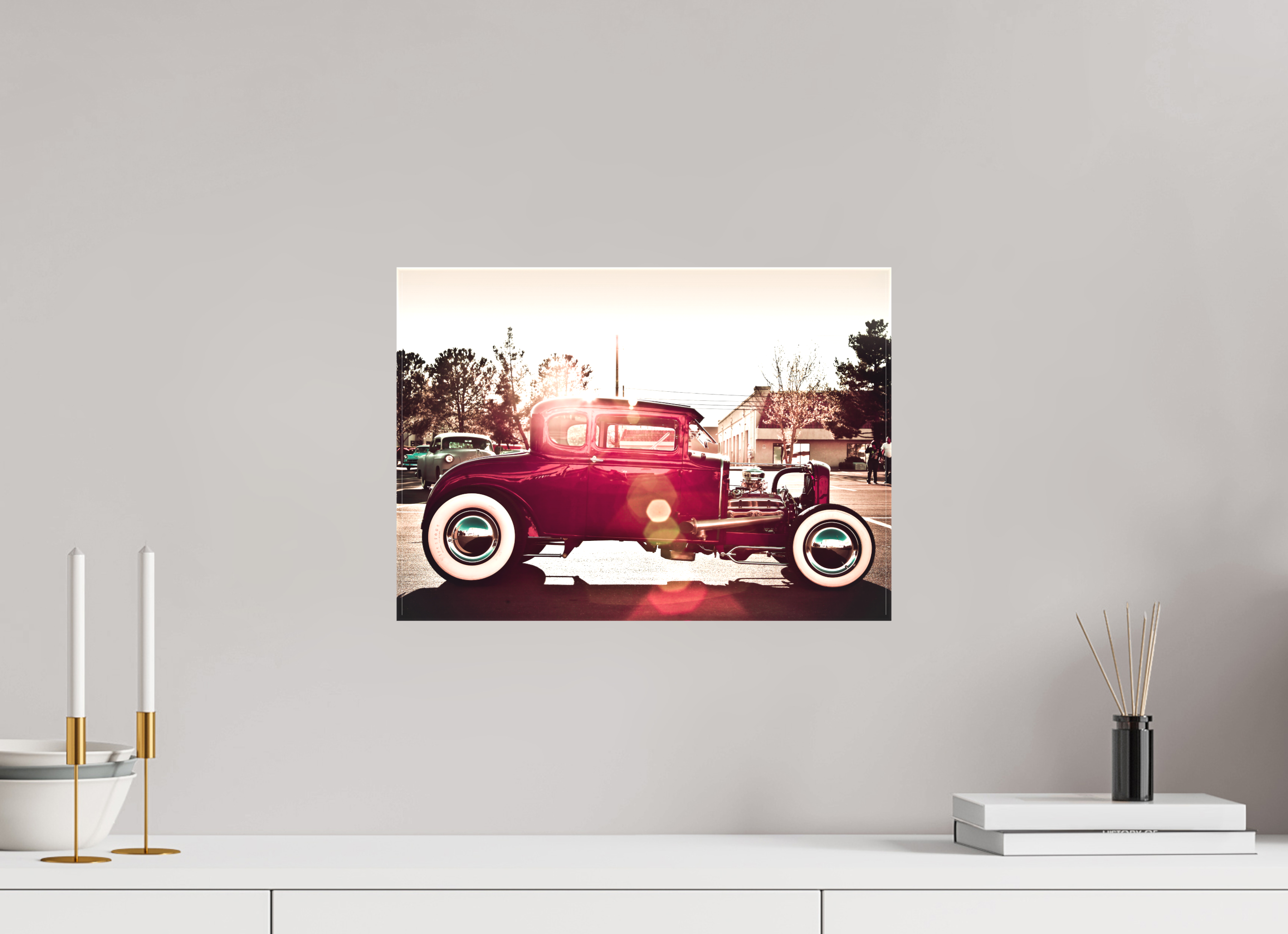 DIN A3 (42 x 29,7 cm), Leinwand matt Red Hot Rod
