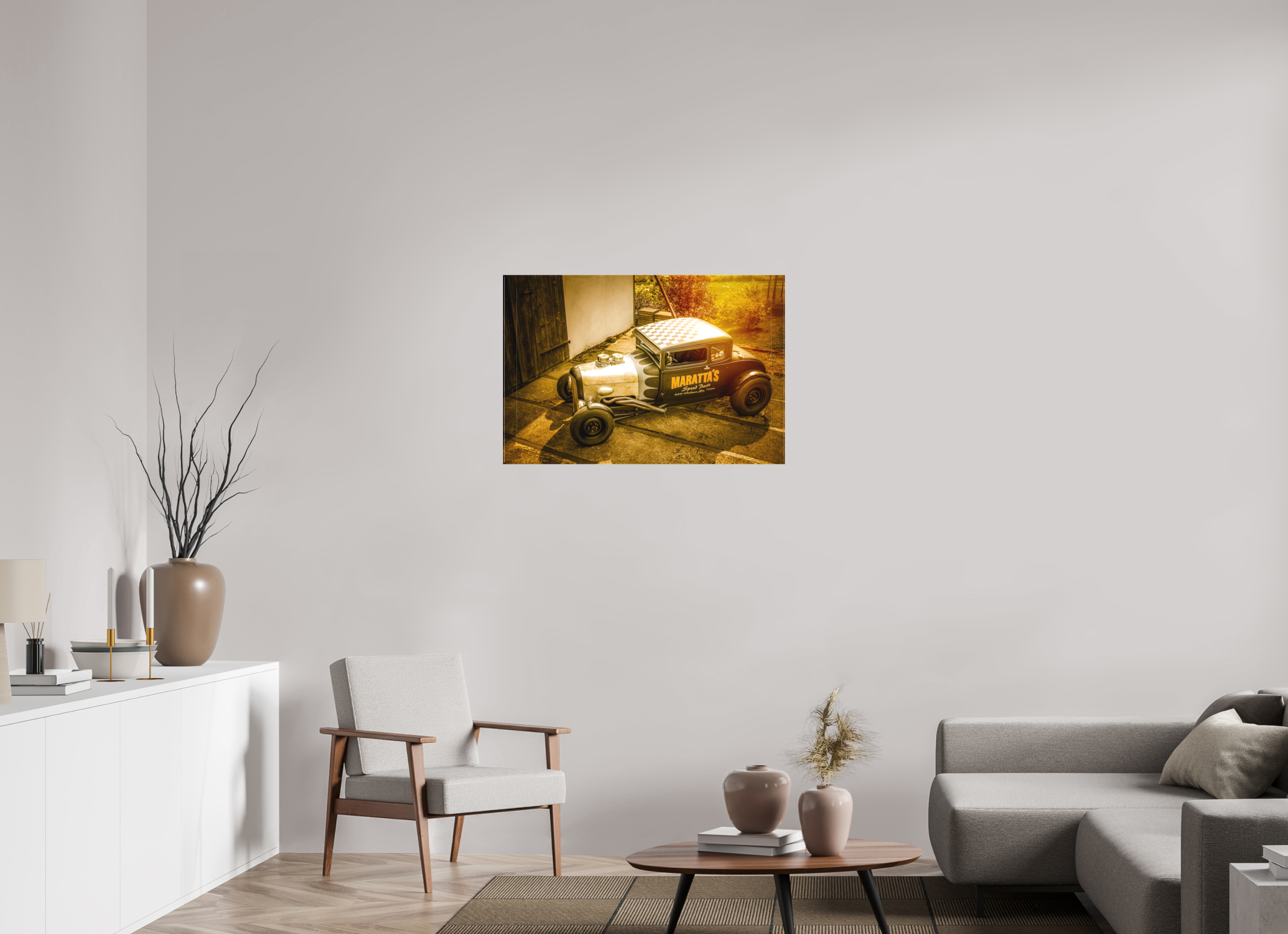 90 x 60 cm, Leinwand matt Hot Rod Maratta