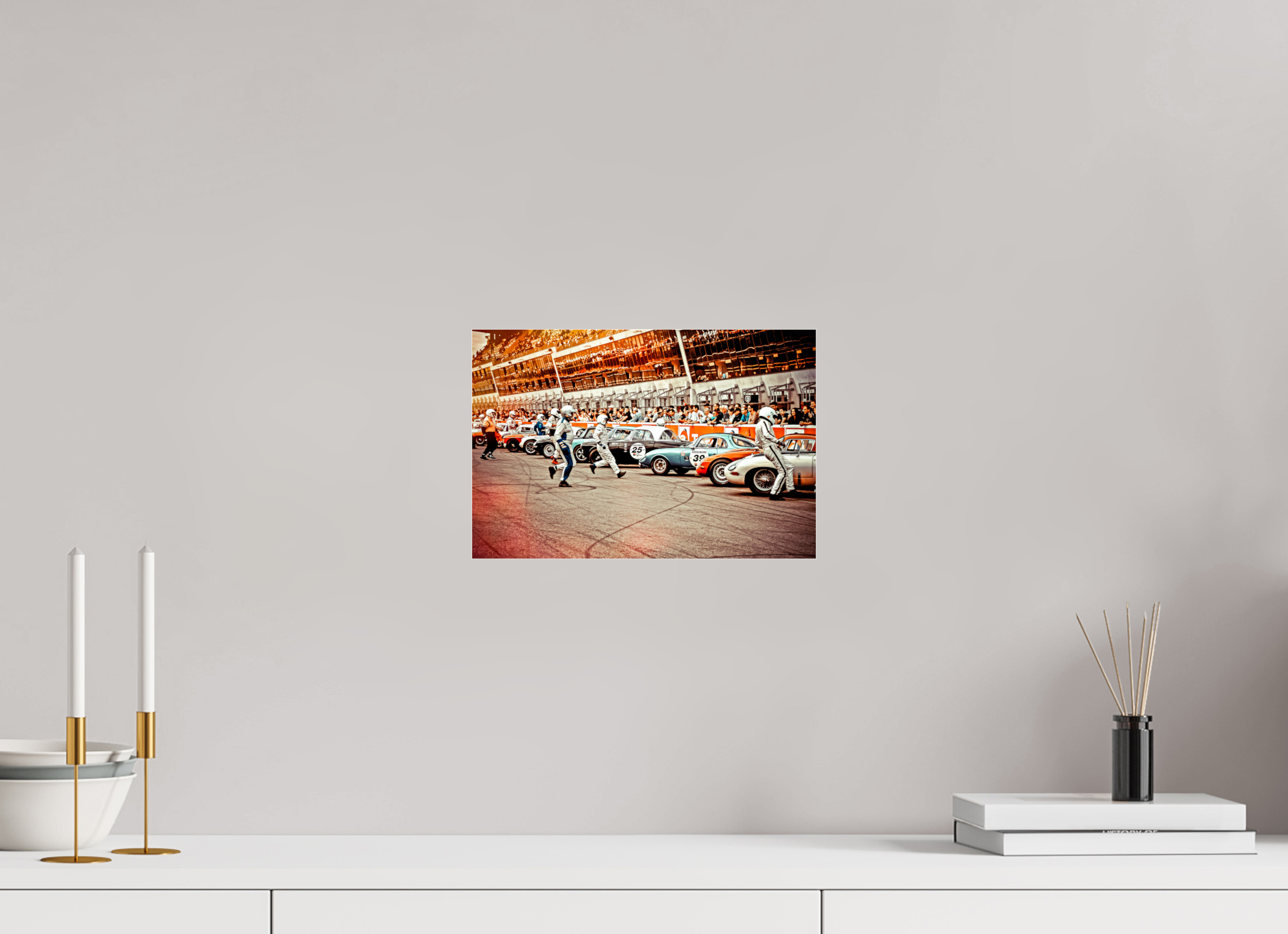 30 x 20 cm, Photo Print Under Acrylic Glass Le Mans - Start your Engines