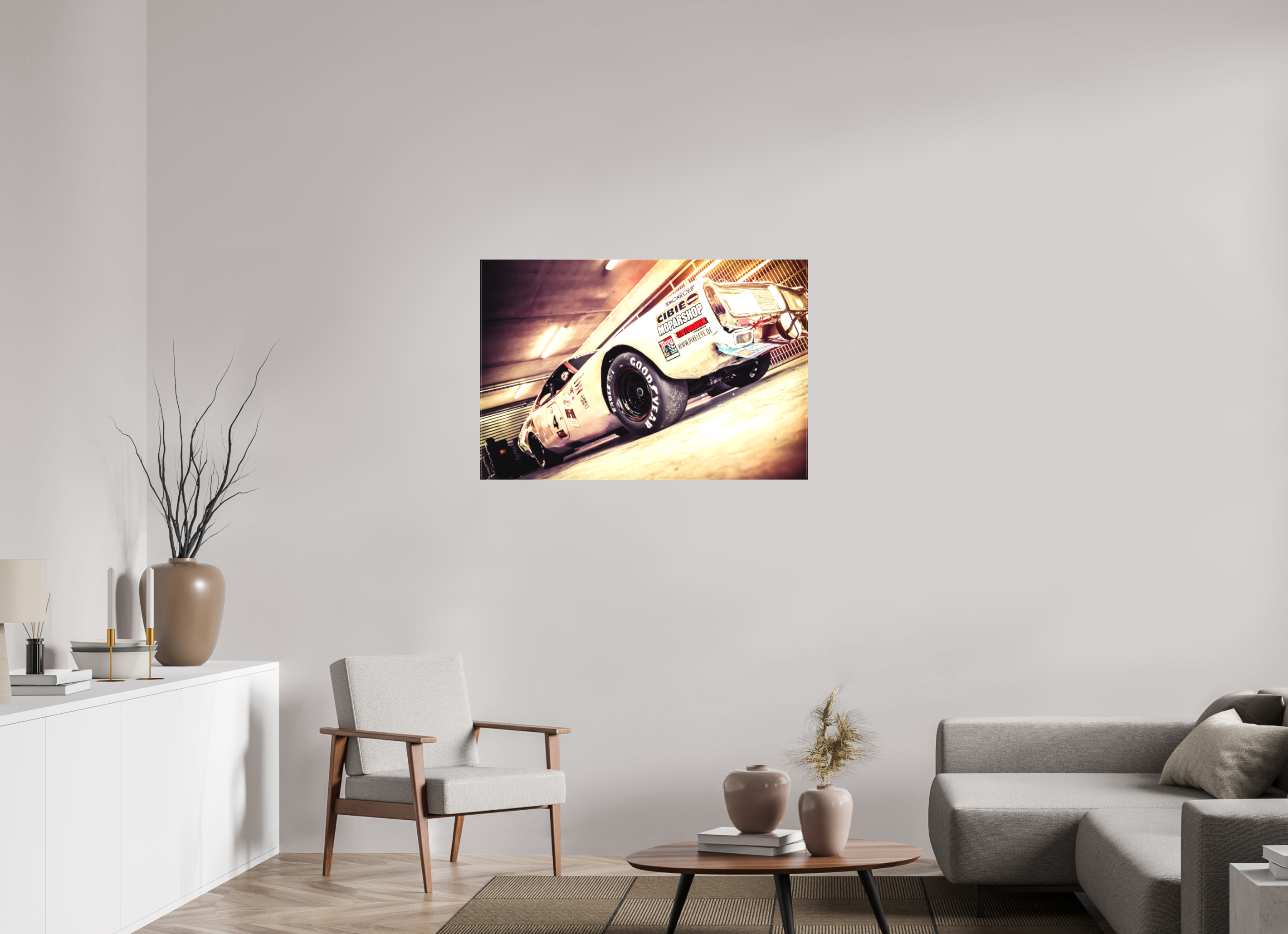 105 x 70 cm, Leinwand matt Le Mans 24 Heures du Mans Racing - Dodge Charger II