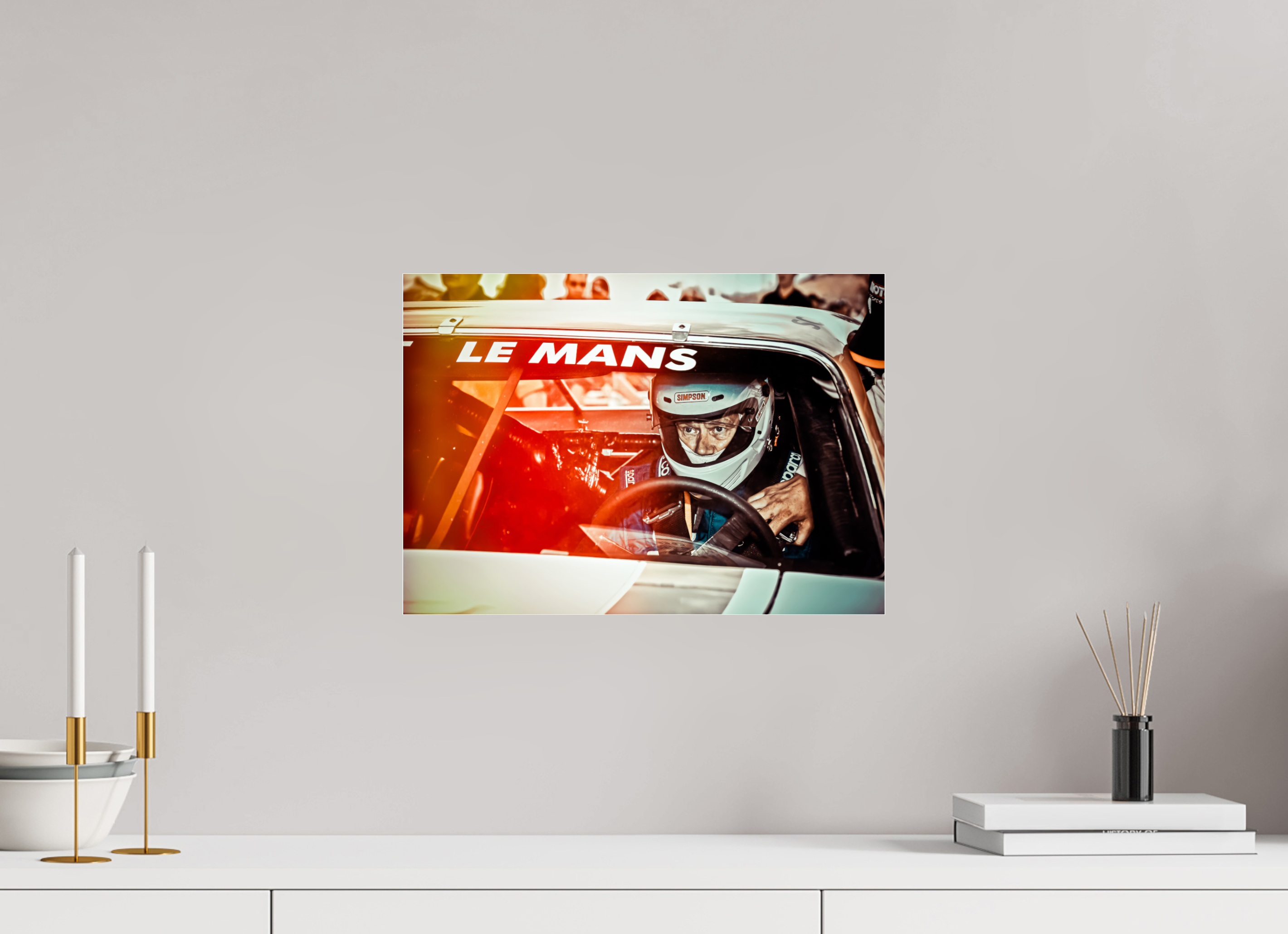 DIN A3 (42 x 29,7 cm), Photo Print Under Acrylic Glass Le Mans 24 Heures du Mans Racing - Dodge Charger