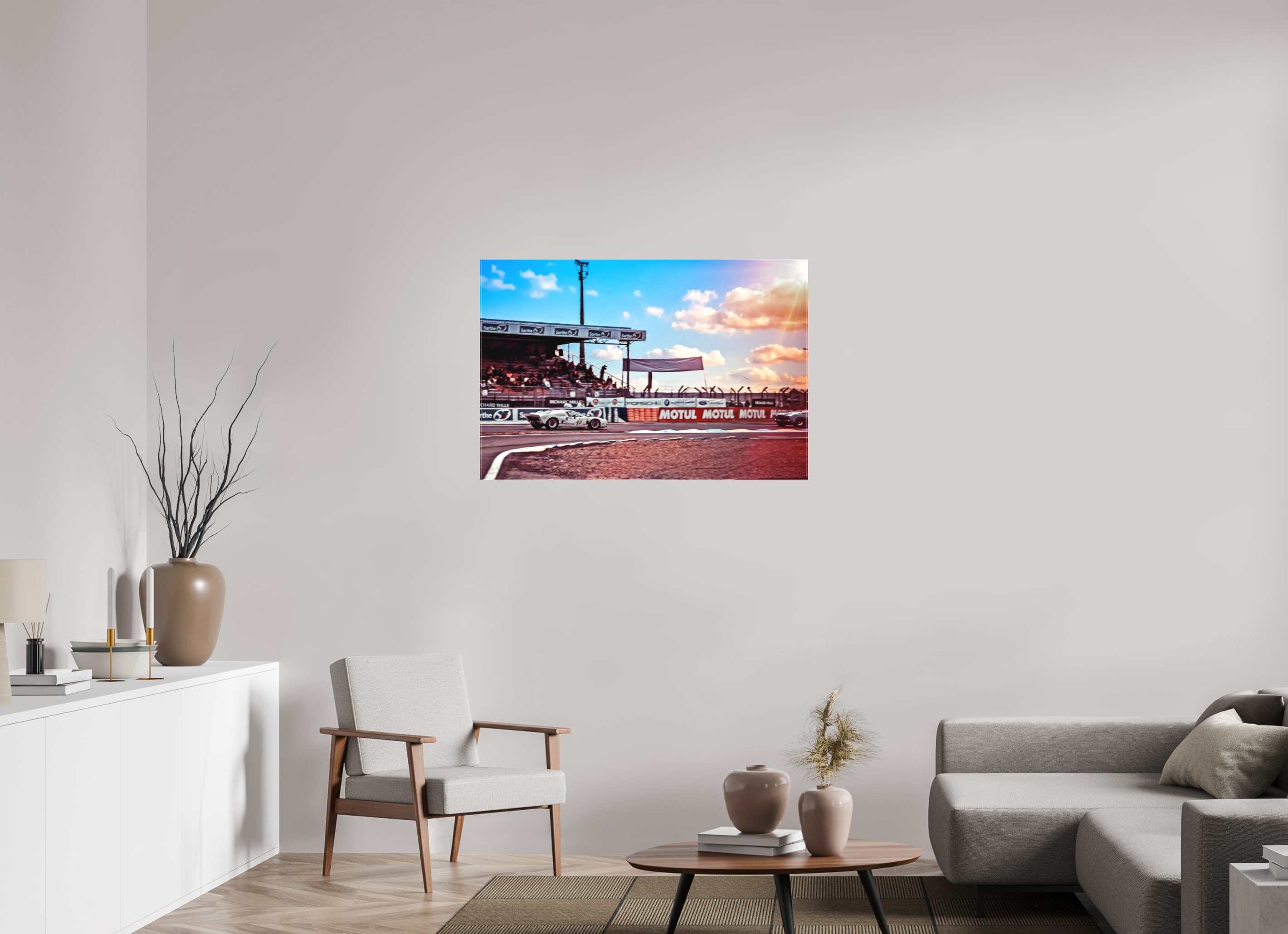 105 x 70 cm, Leinwand matt Le Mans - Ford GT40