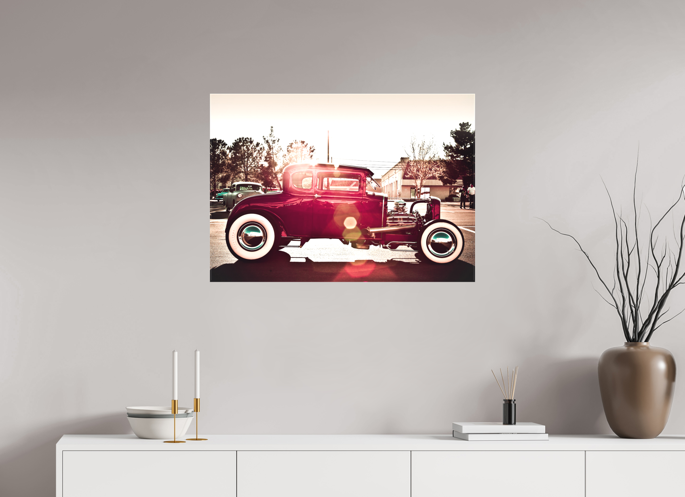 DIN A1 (84,1 x 59,4 cm), Leinwand matt Red Hot Rod