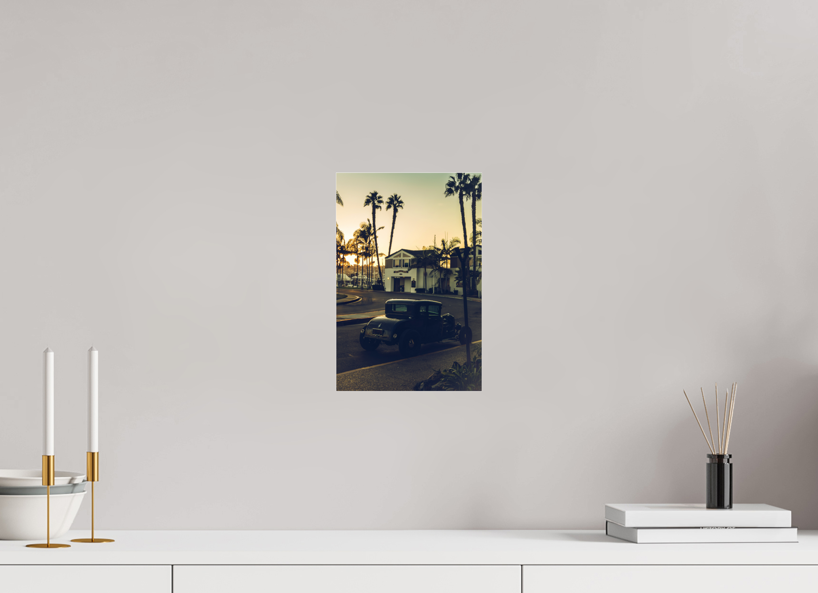 20 x 30 cm, Photo Print Under Acrylic Glass Black Hot Rod Bali Hai