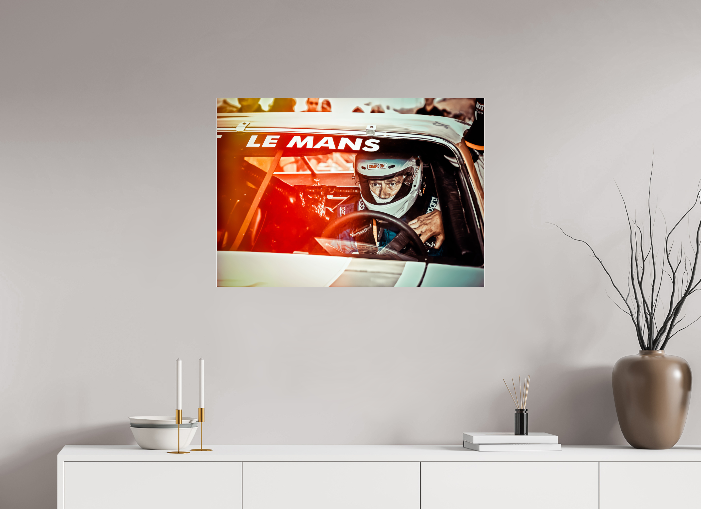 DIN A1 (84,1 x 59,4 cm), Photo Print Under Acrylic Glass Le Mans 24 Heures du Mans Racing - Dodge Charger