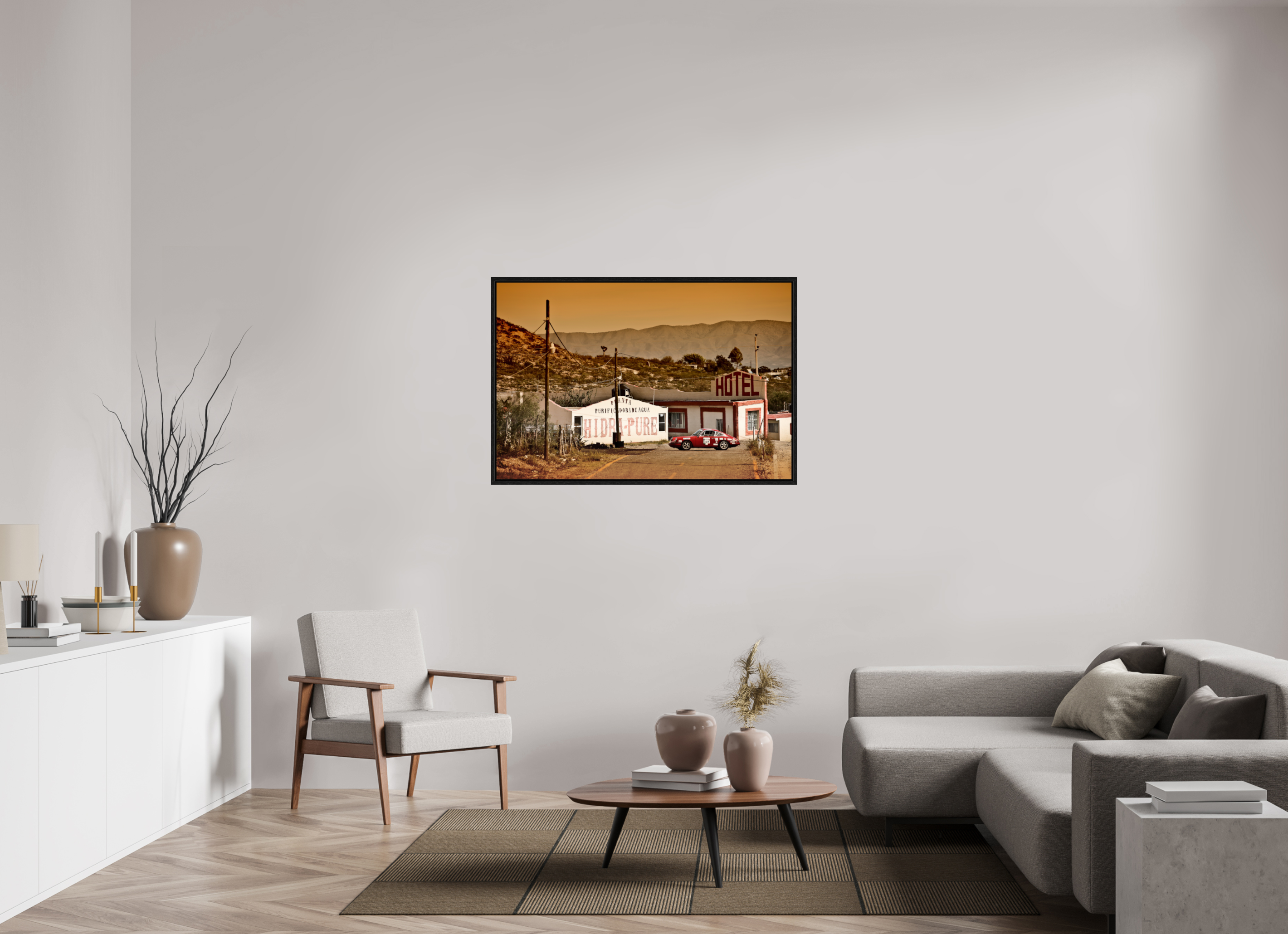 120 x 80 cm, Floater Frame Porsche 911 - La Carrera Panamericana