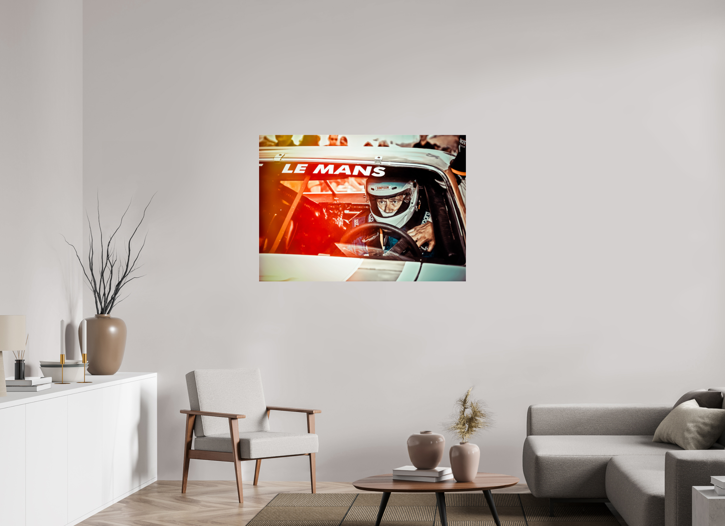 DIN A0 (118,9 x 84,1 cm), Photo Print Under Acrylic Glass Le Mans 24 Heures du Mans Racing - Dodge Charger
