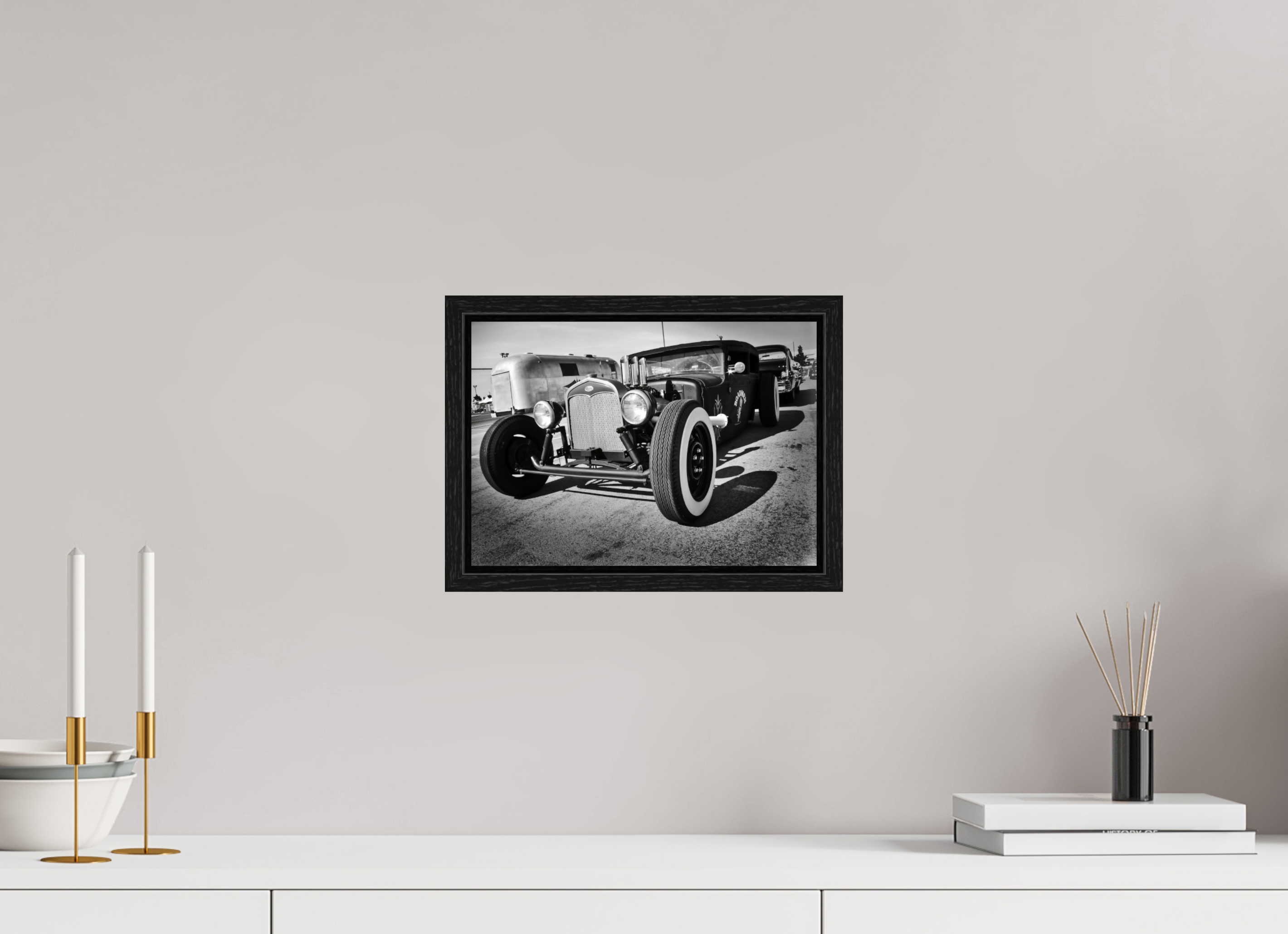 DIN A4 (29,7 x 21 cm), Floater Frame The Black Hot Rod