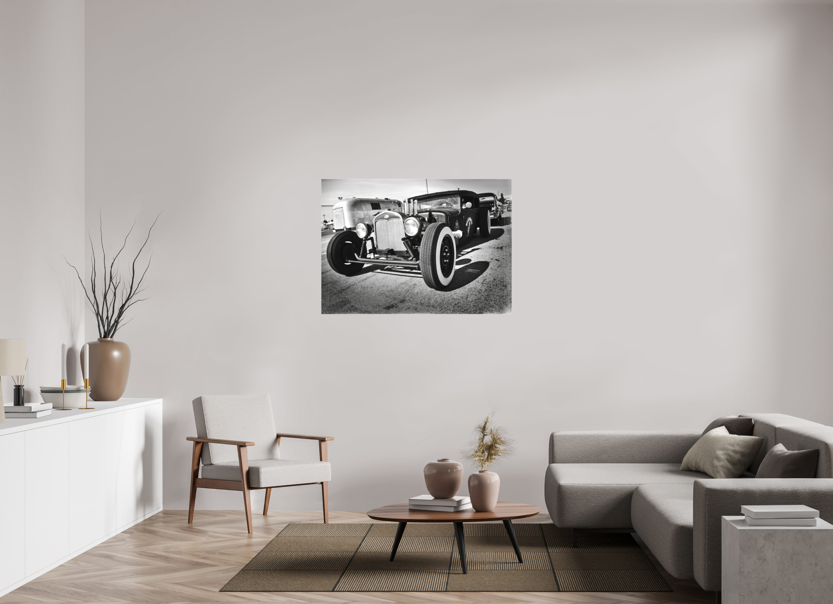 DIN A0 (118,9 x 84,1 cm), Leinwand matt The Black Hot Rod