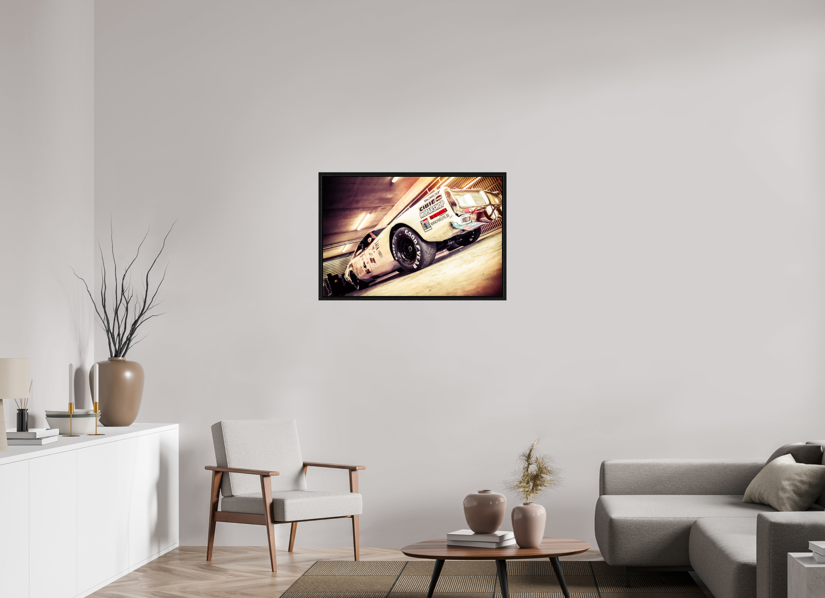 90 x 60 cm, Floater Frame Le Mans 24 Heures du Mans Racing - Dodge Charger II