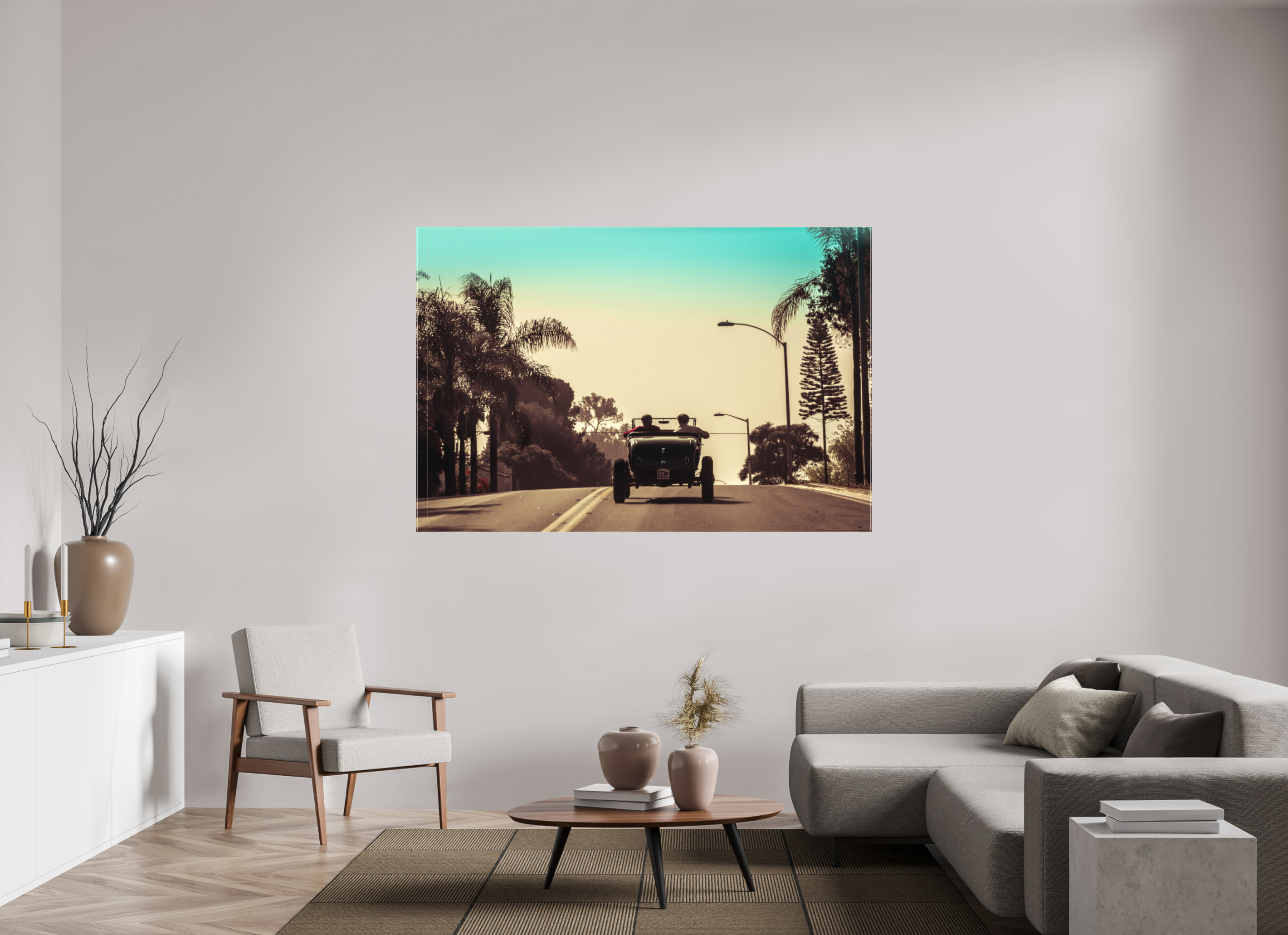 180 x 120 cm, Leinwand matt Hot Rod Ridin' SoCal
